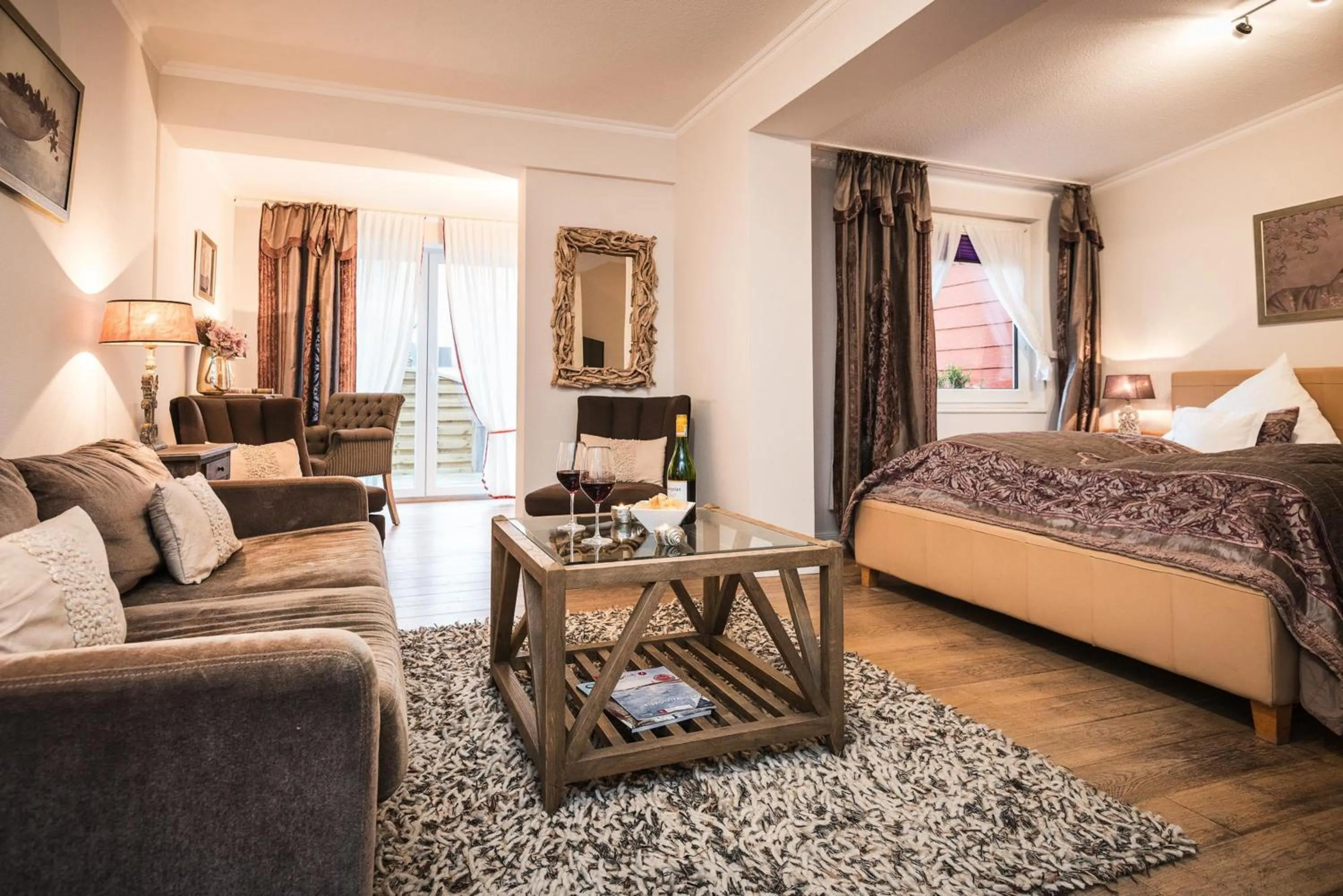 Balcony/Terrace, Bed in Landhaus Sylter Hahn