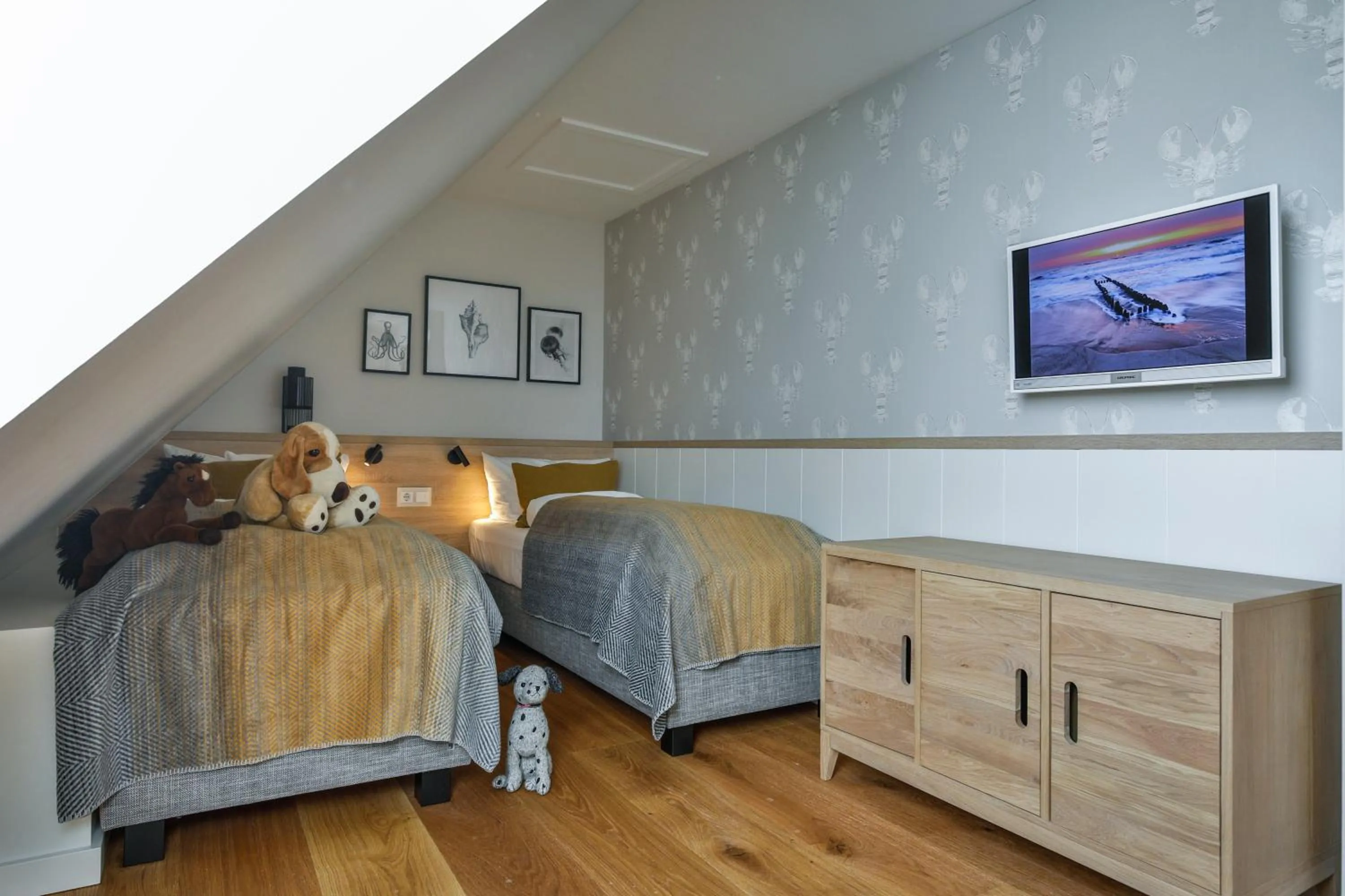 TV and multimedia, Bed in Landhaus Sylter Hahn