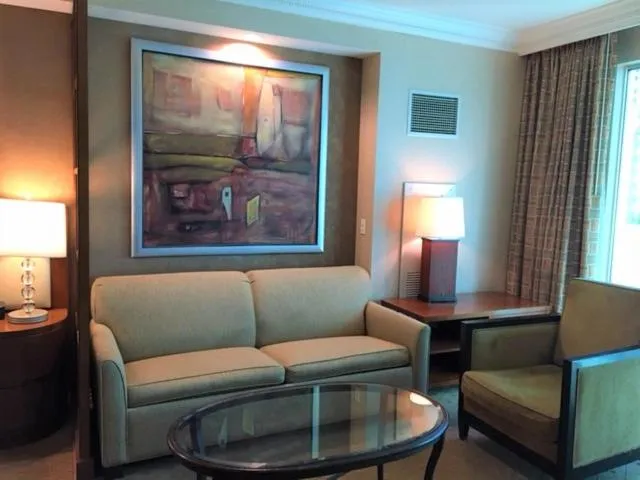 Seating area in MGM Signature Condo Hotel by Owner - No Resort Fee !!