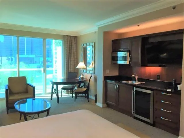Kitchen or kitchenette in MGM Signature Condo Hotel by Owner - No Resort Fee !!