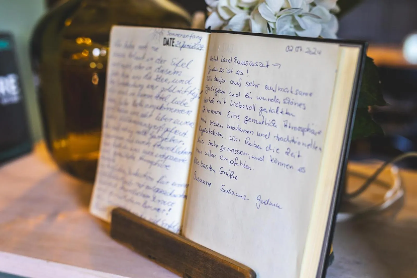 Text overlay in Boutique Hotel LANDHAUSZEIT