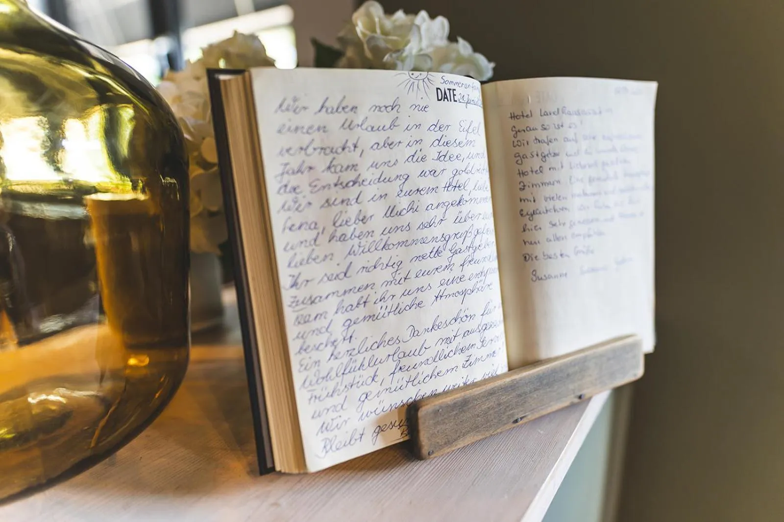 Text overlay in Boutique Hotel LANDHAUSZEIT