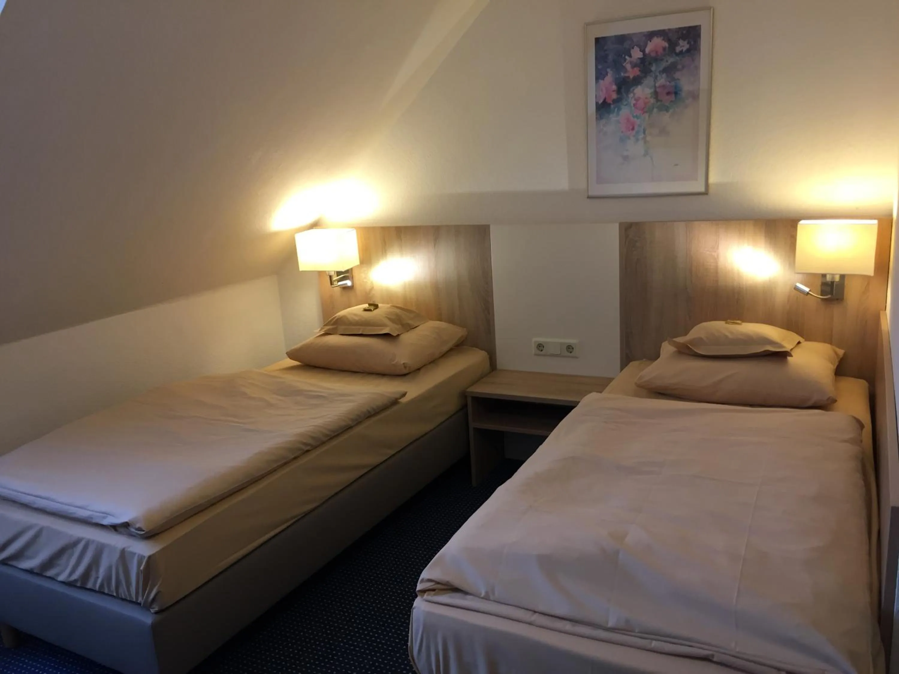 Photo of the whole room, Bed in Hotel Kelkheimer Hof