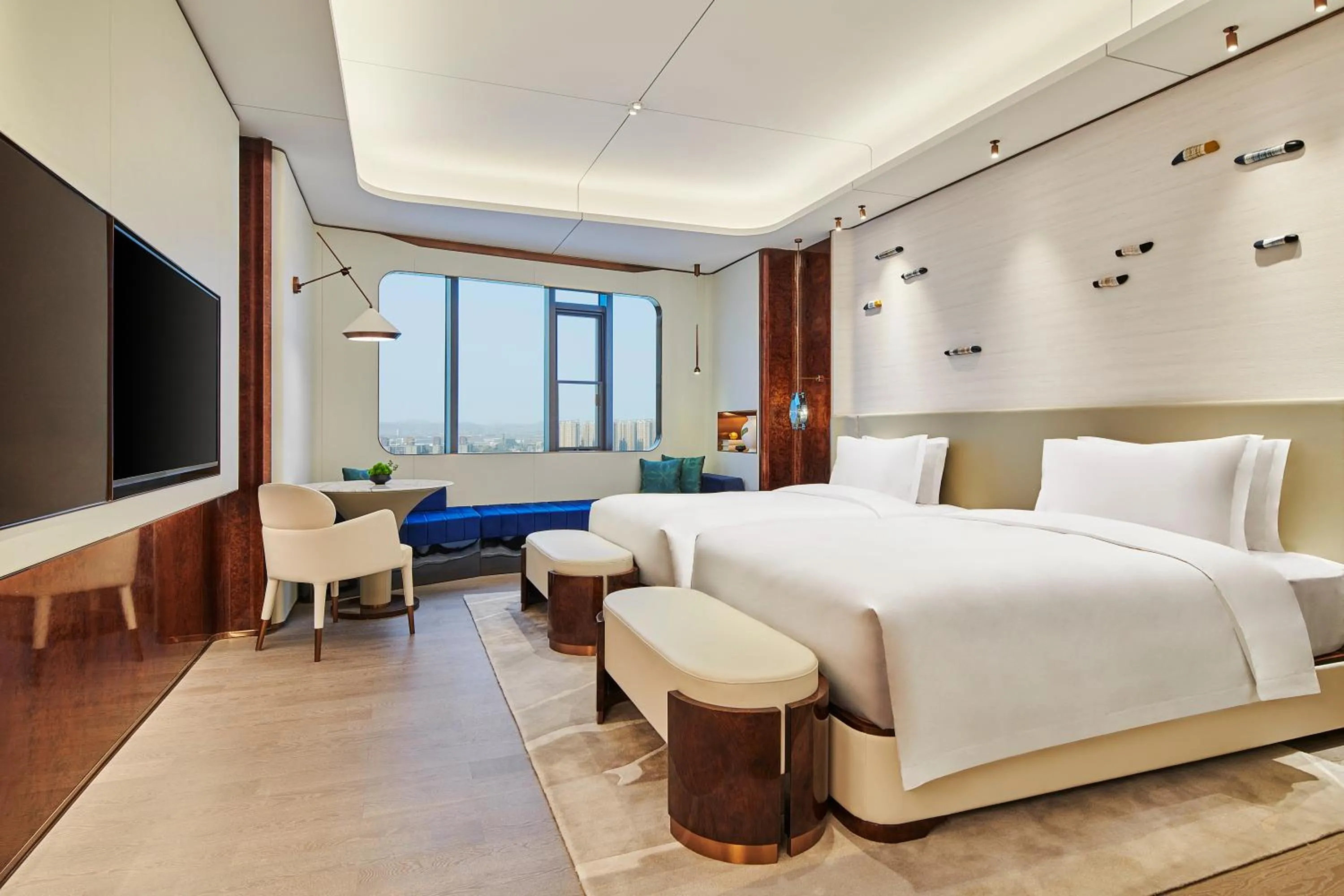 Bedroom, Bed in Wyndham Garden Nanjing Airport