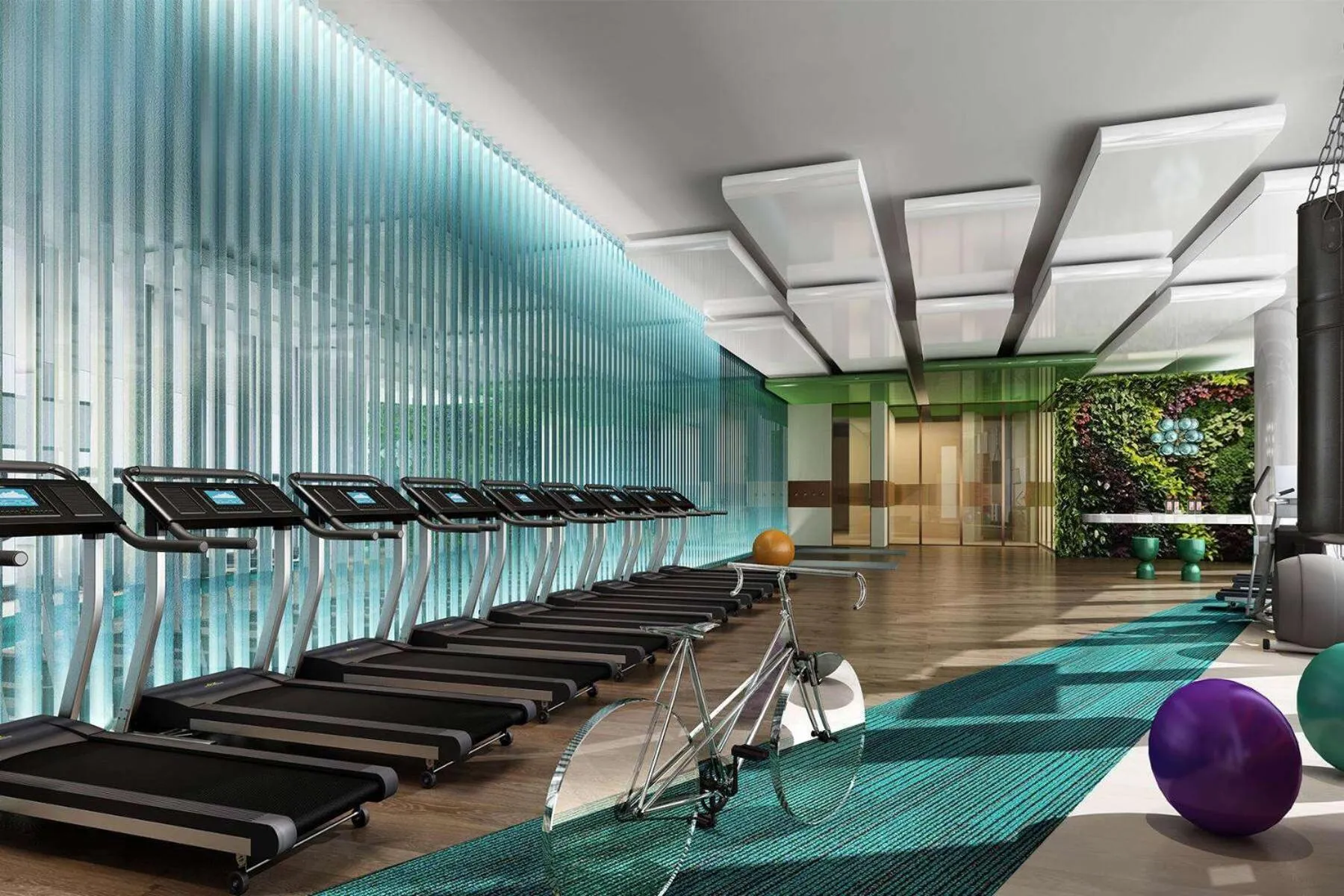 Fitness centre/facilities in Wyndham Garden Nanjing Airport