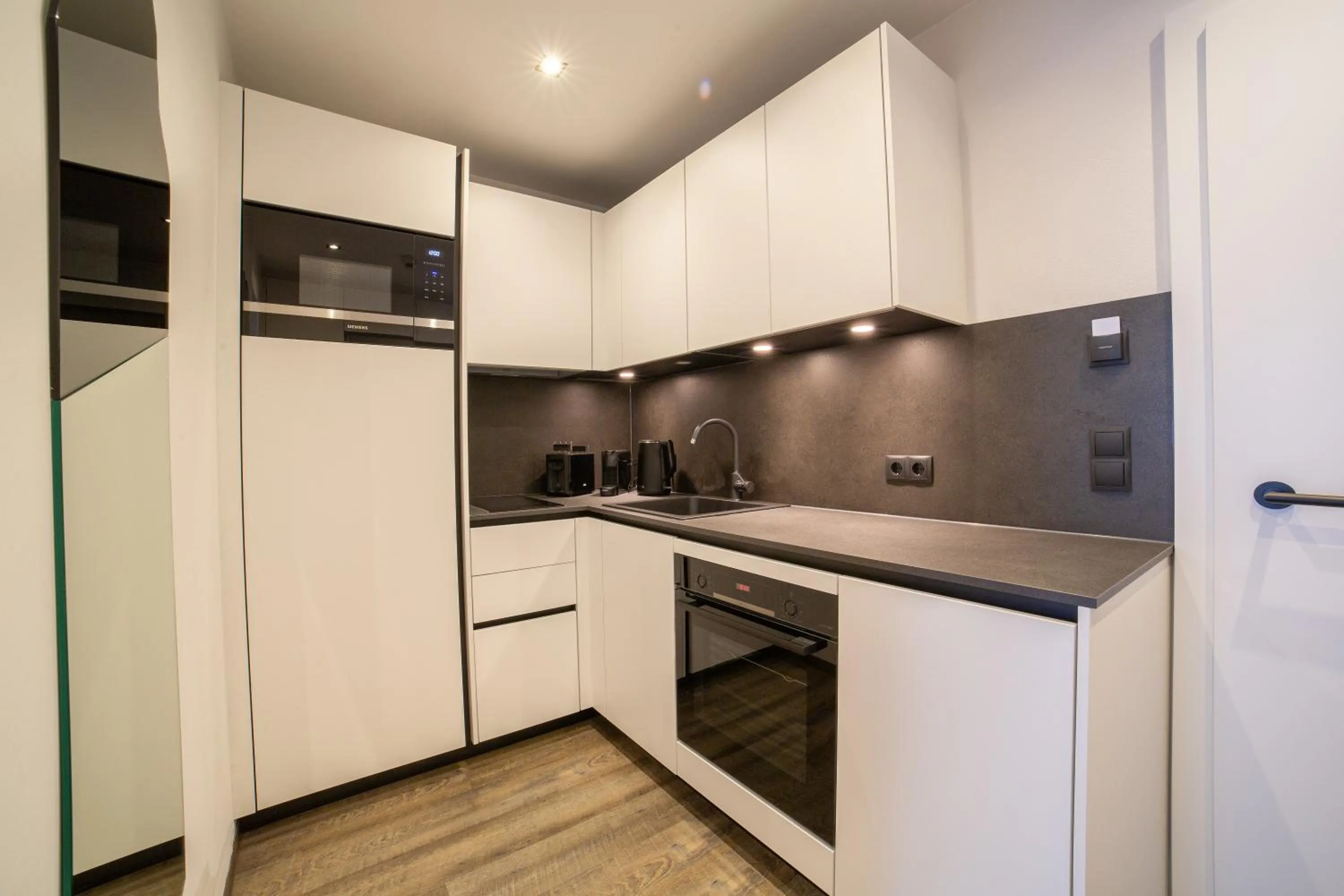 Kitchen or kitchenette in Hotel Alpenblick