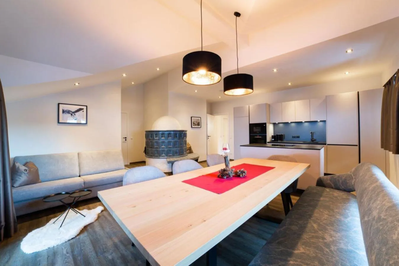 Kitchen or kitchenette in Hotel Alpenblick