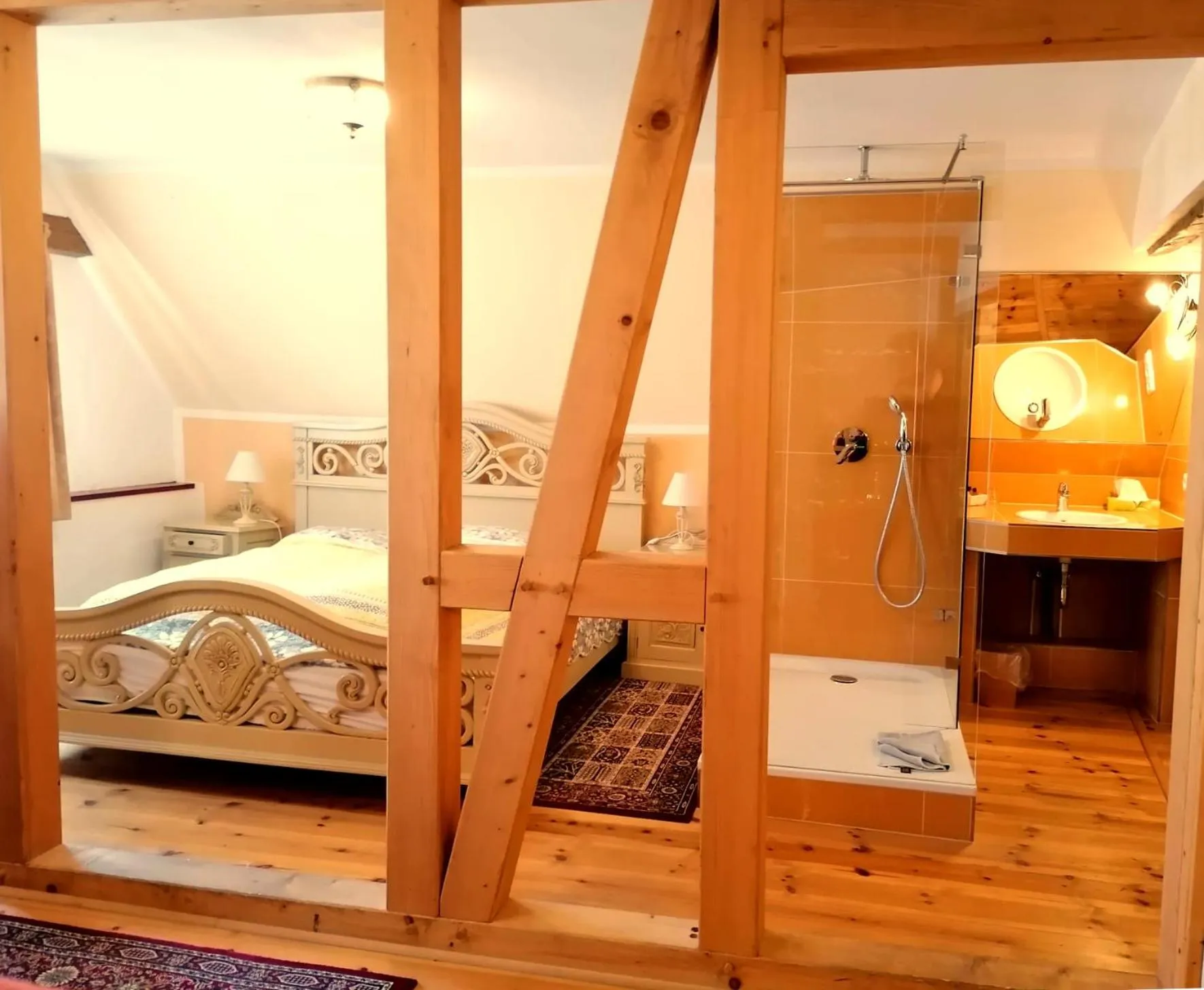 Photo of the whole room, Bed in Hotel Denkmal 13 Wismar