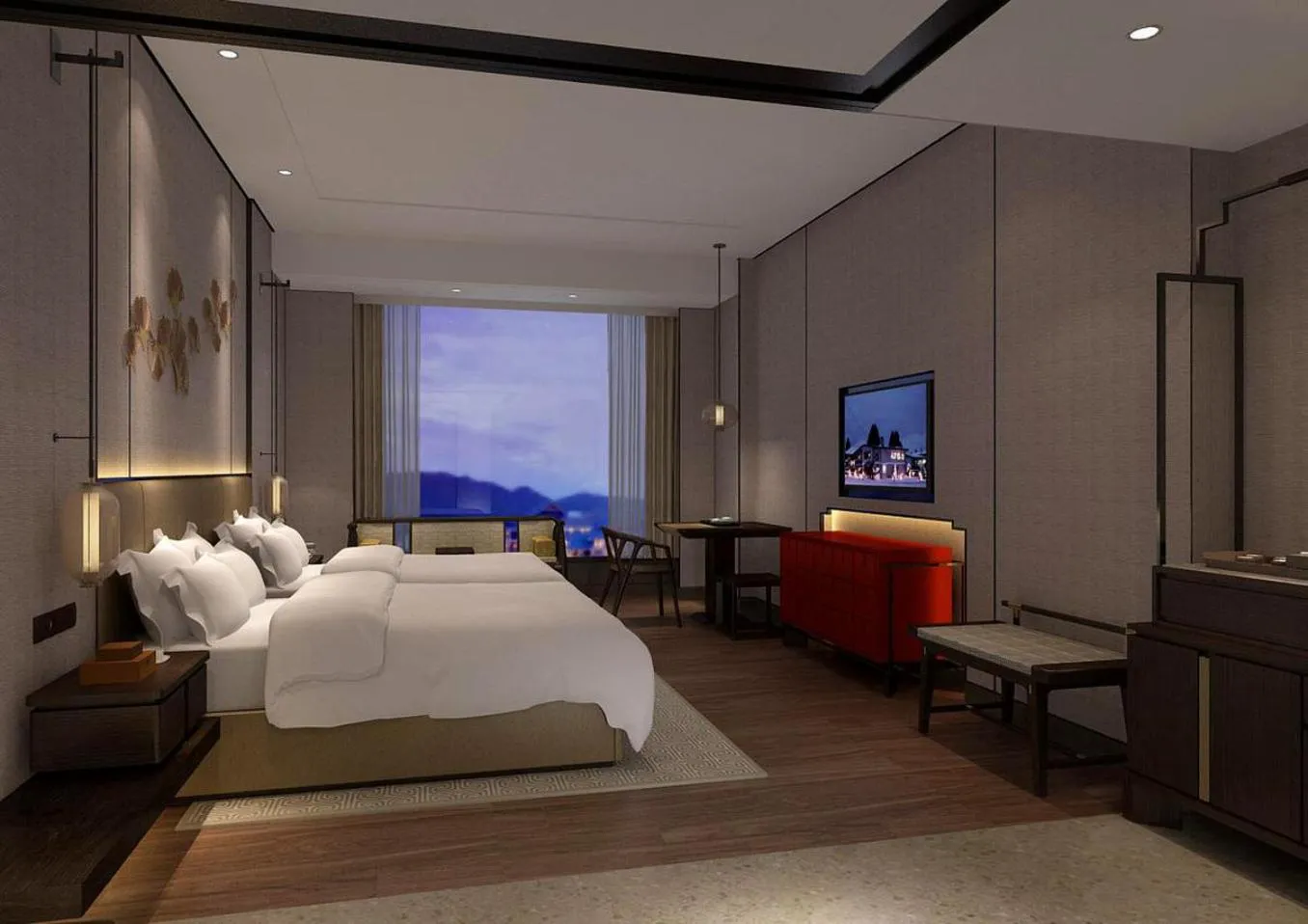 Photo of the whole room, Bed in HUALUXE Beijing Xinan