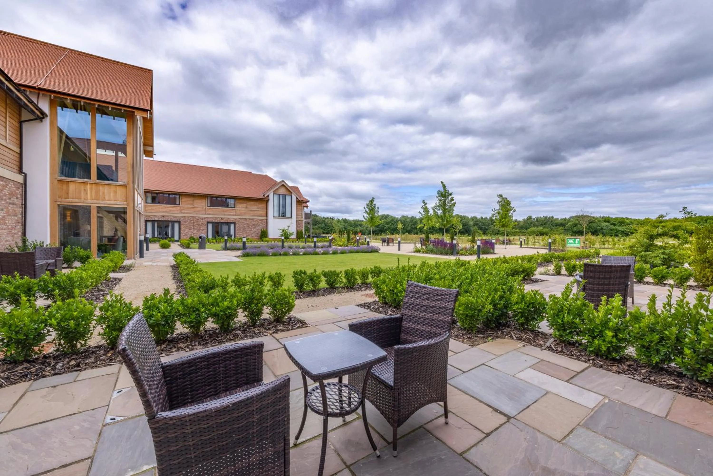 Patio in Sandburn Hall