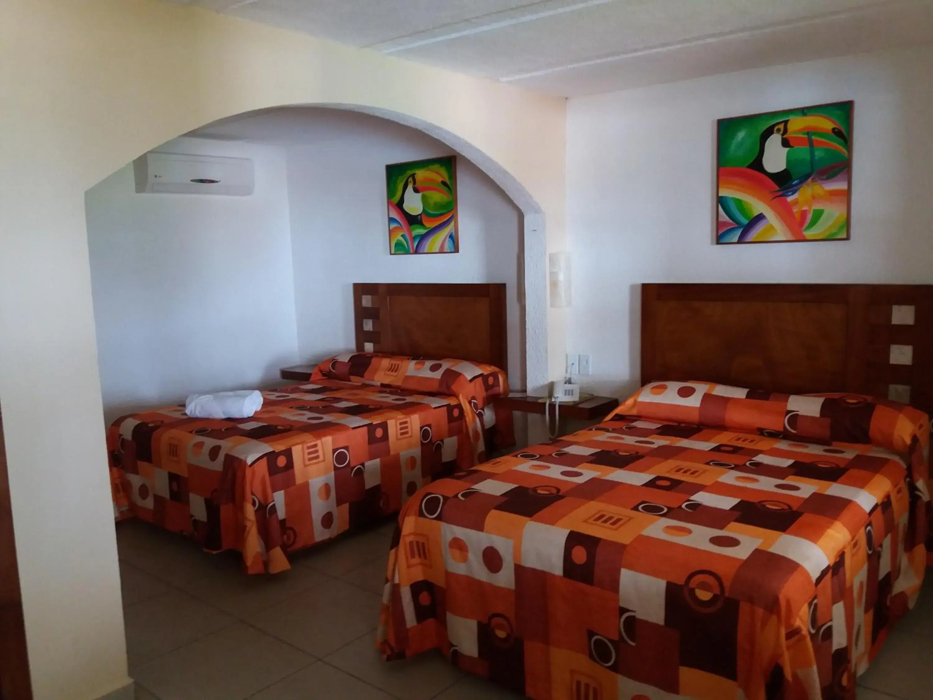 Double Room With Two Double Beds with Sea View in Hotel Torre Molino Double Room With Two Double Beds with Sea View in Hotel Torre Molino