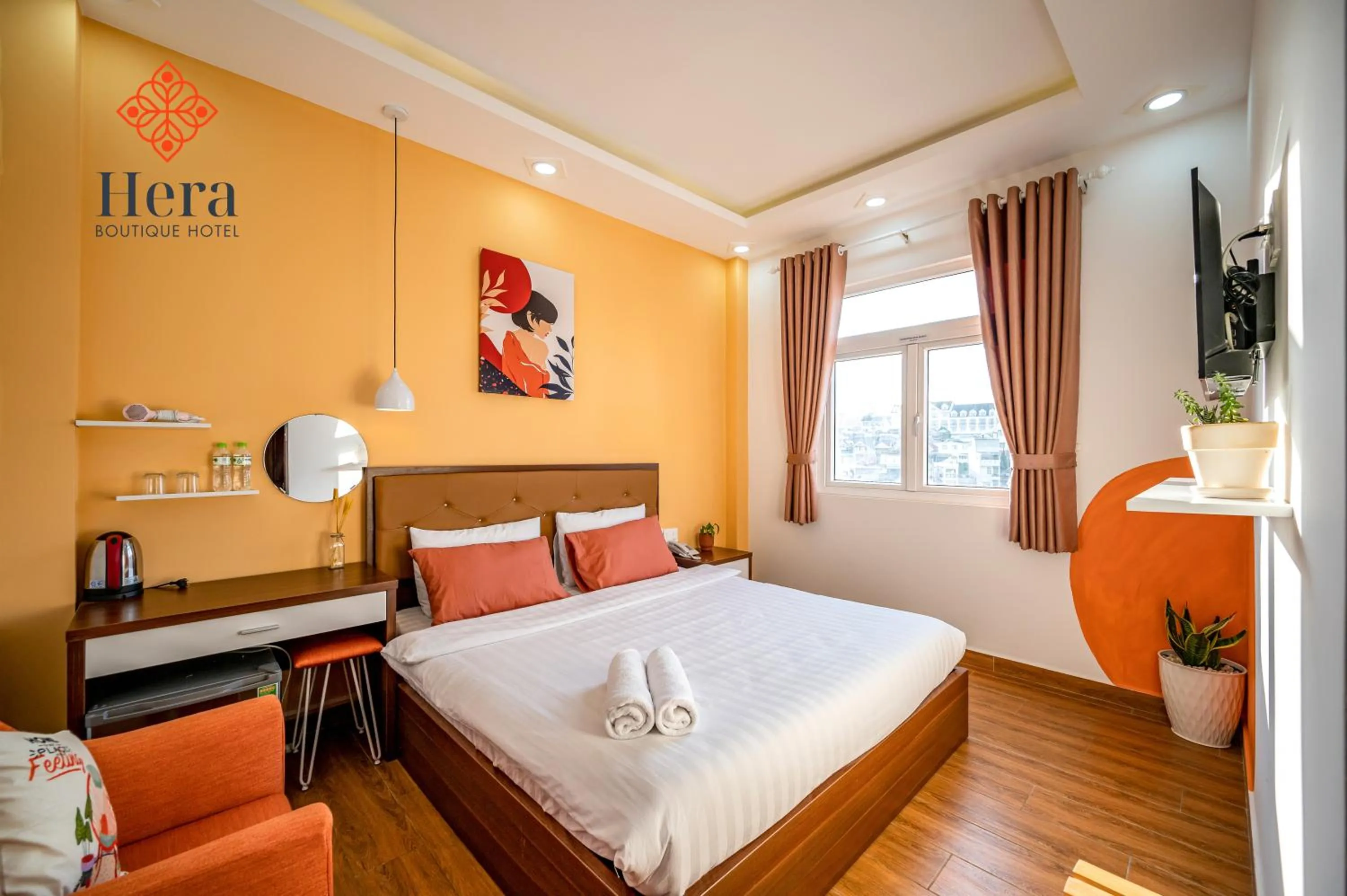 Bed in Hera Boutique Hotel