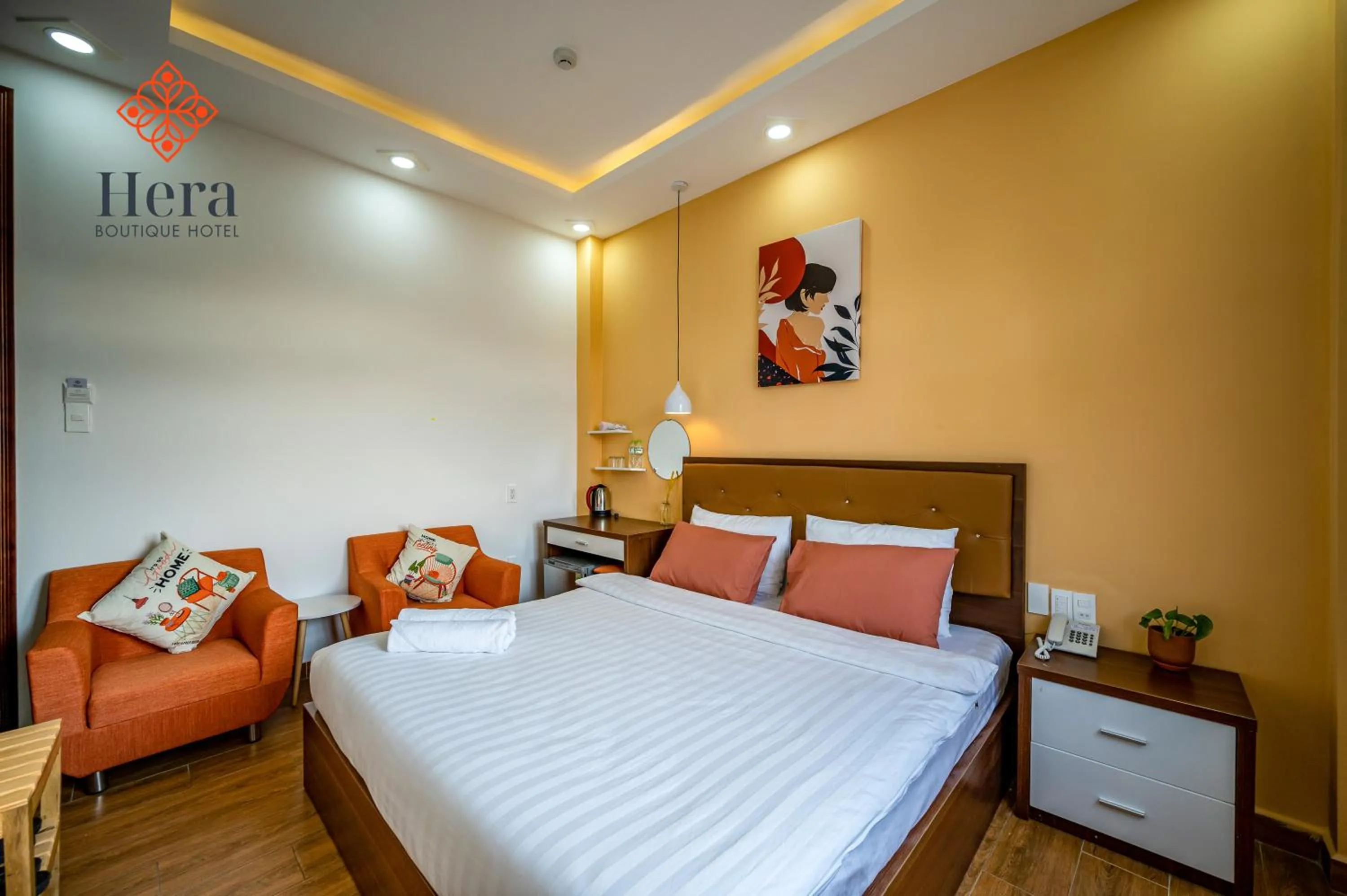 Bed in Hera Boutique Hotel