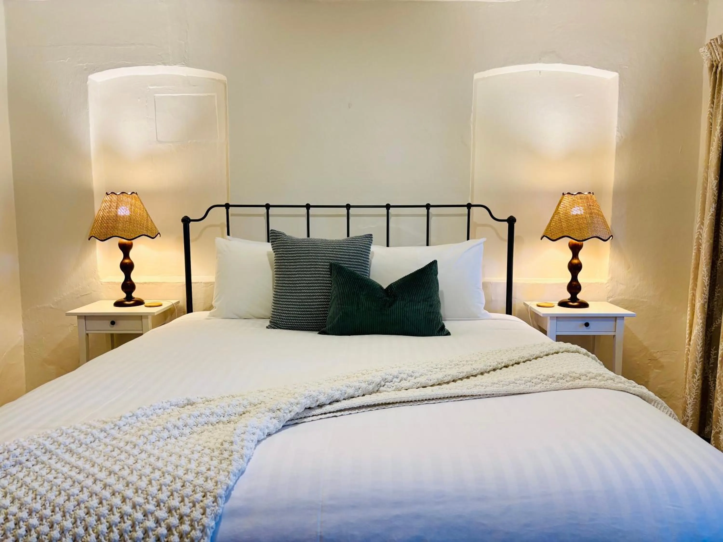 Bedroom, Bed in Goat Square House - Historic Row Cottages