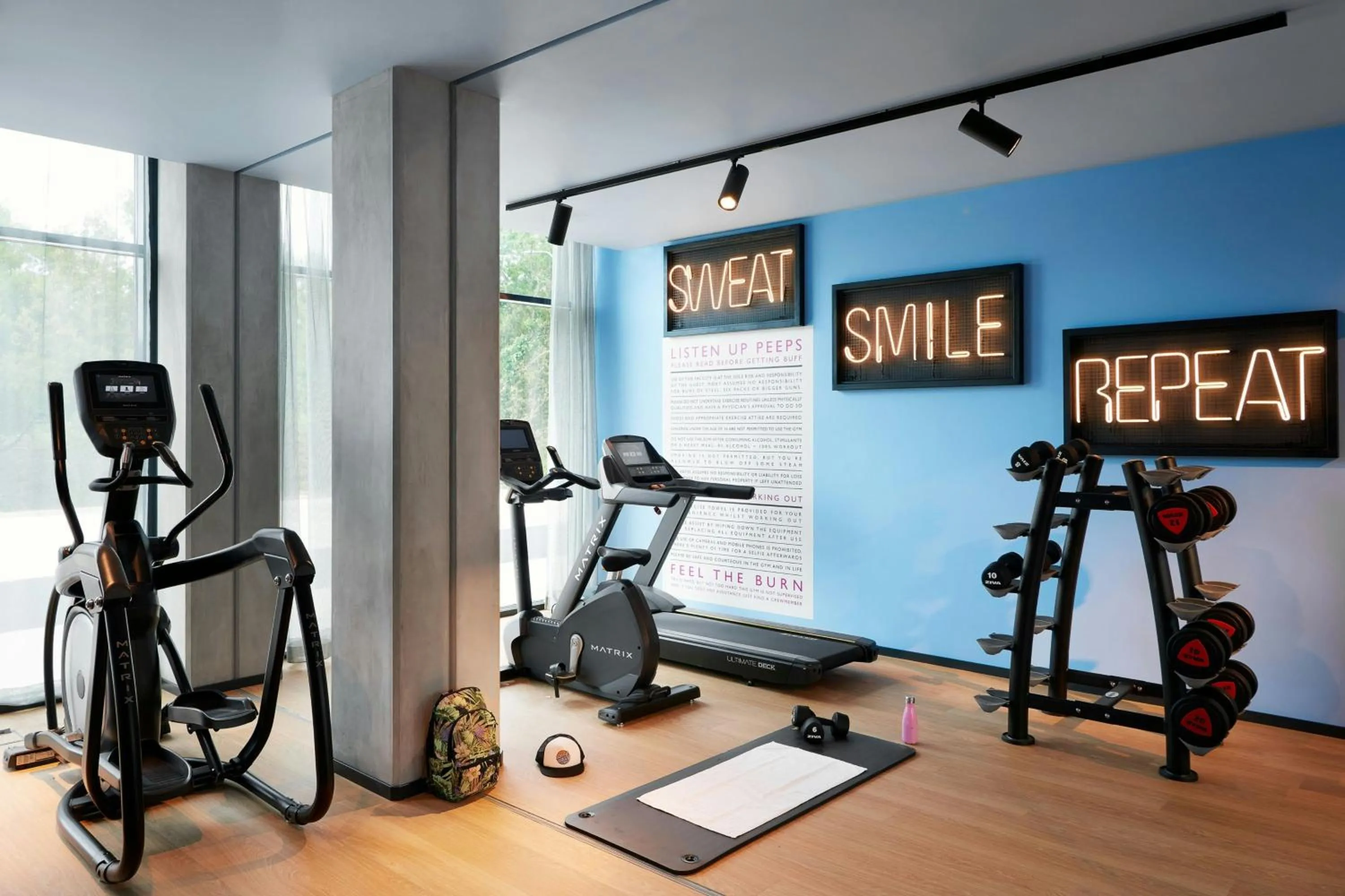 Fitness centre/facilities in Moxy Sophia Antipolis