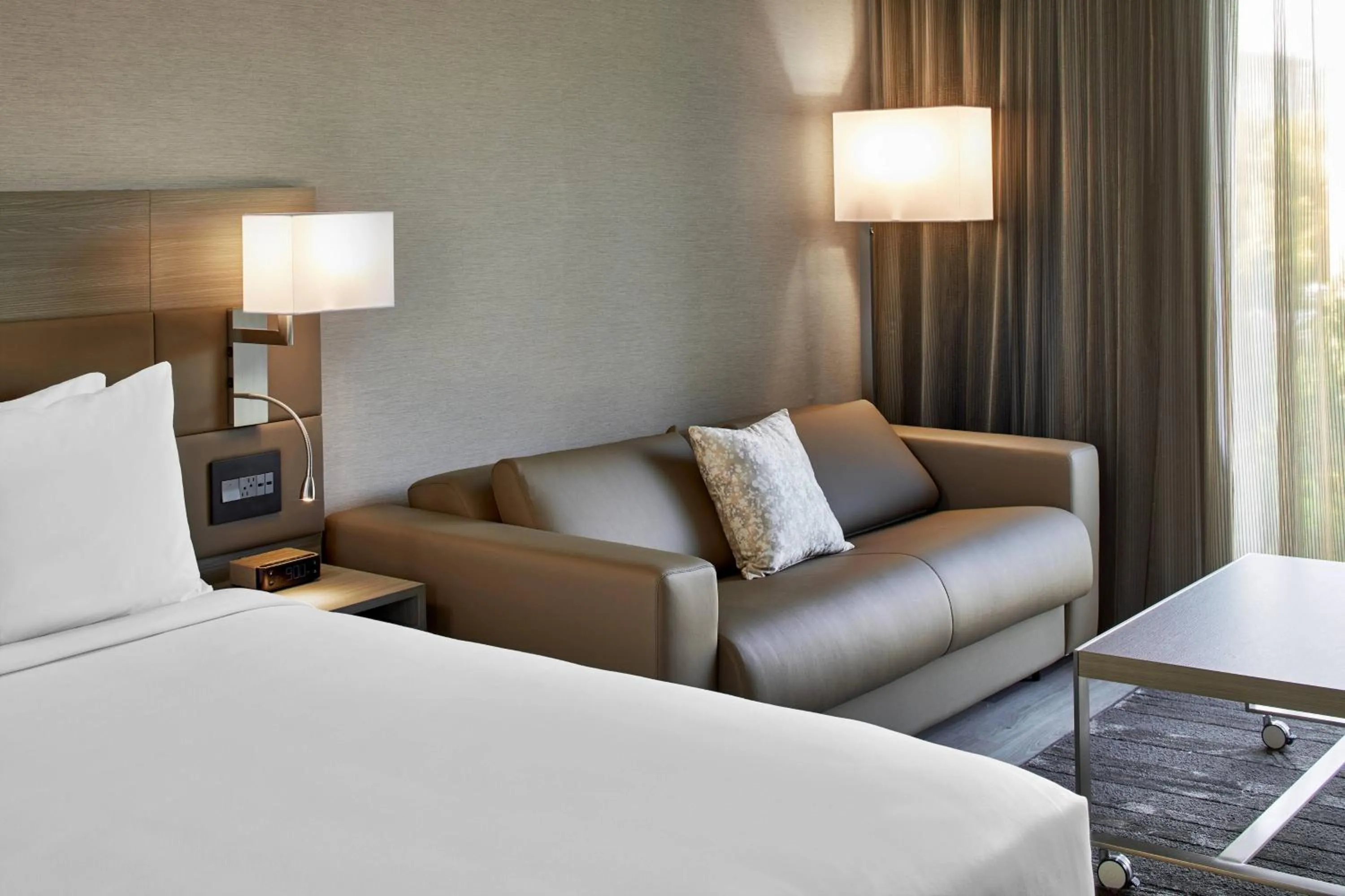 Photo of the whole room, Bed in AC Hotel by Marriott Durham Duke University