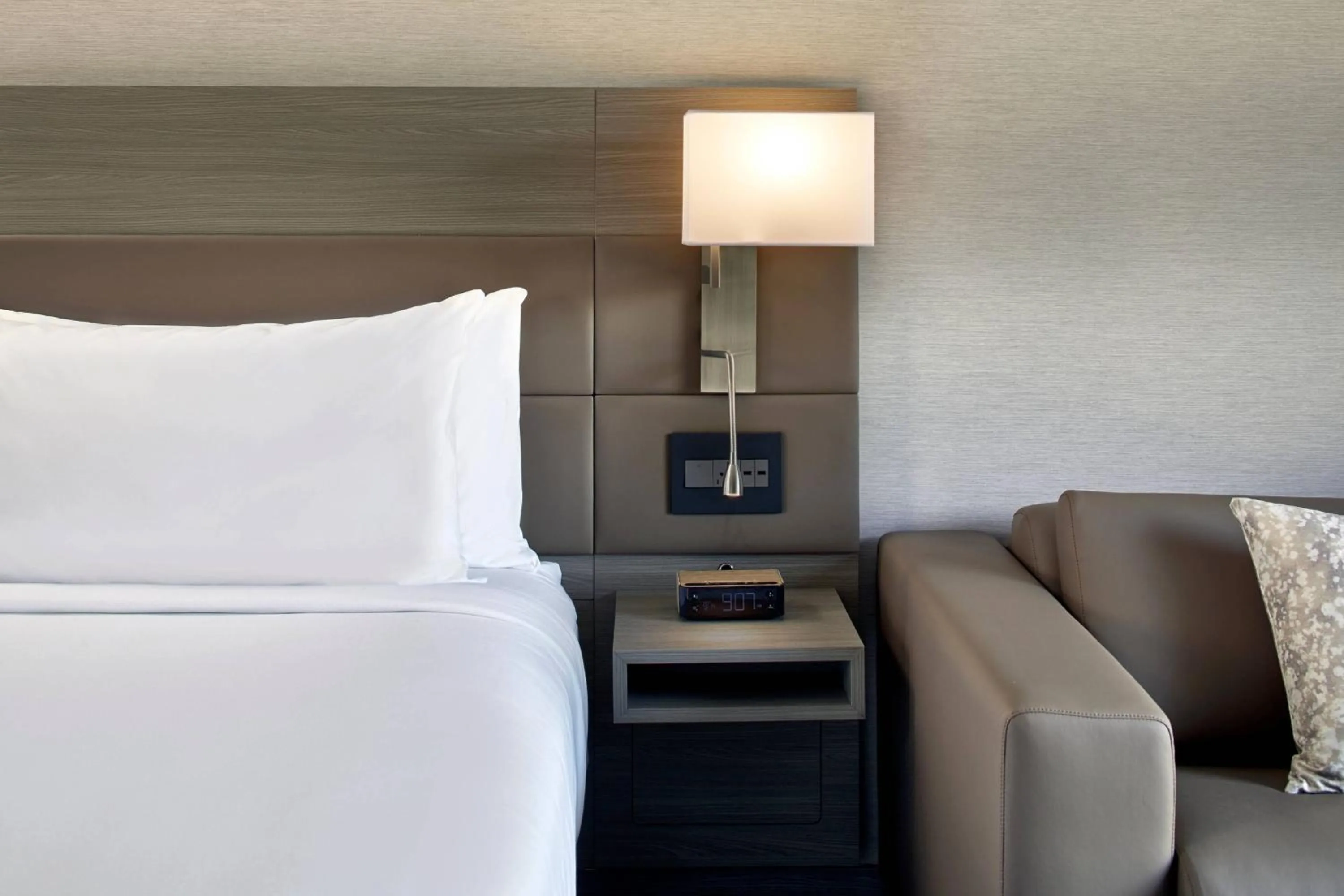 Photo of the whole room, Bed in AC Hotel by Marriott Durham Duke University