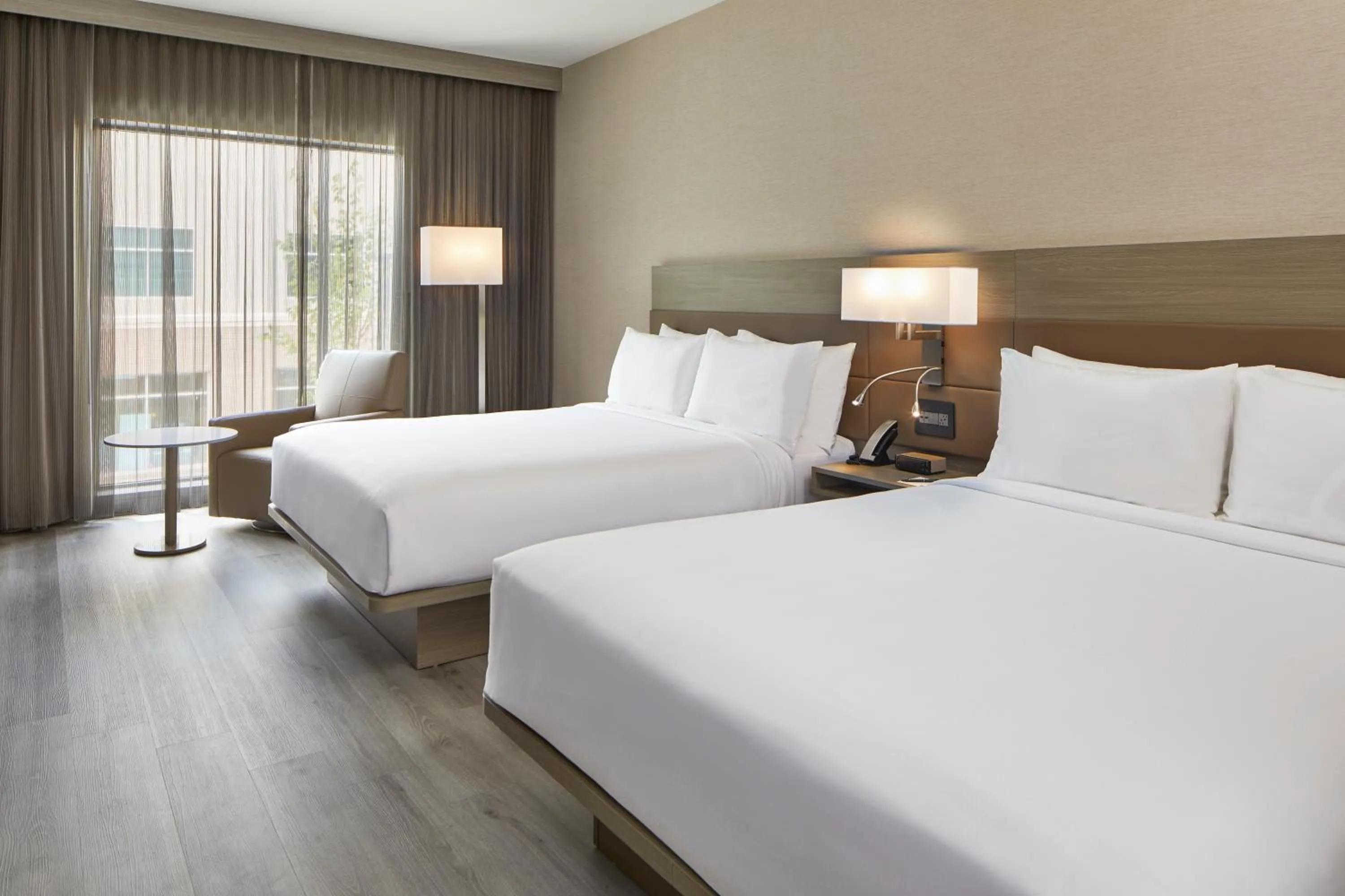 Photo of the whole room, Bed in AC Hotel by Marriott Durham Duke University