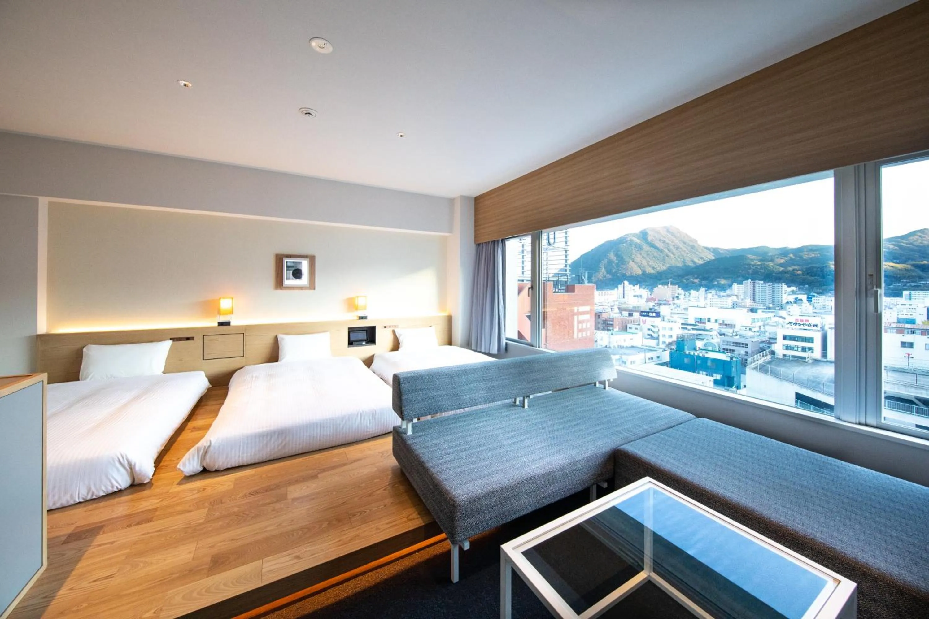 Photo of the whole room, Bed in AMANEK Beppu YULA-RE