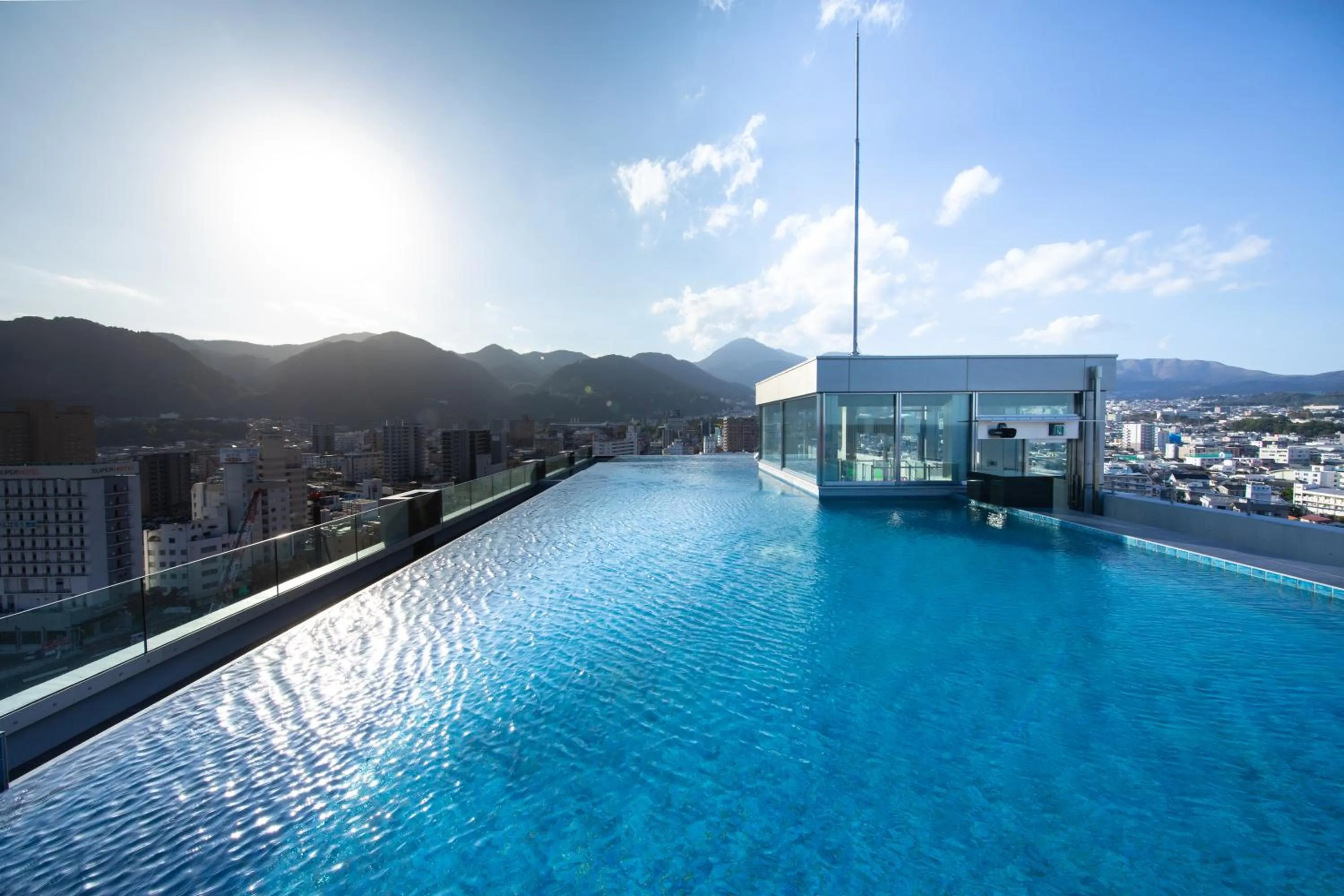 Pool view in AMANEK Beppu YULA-RE