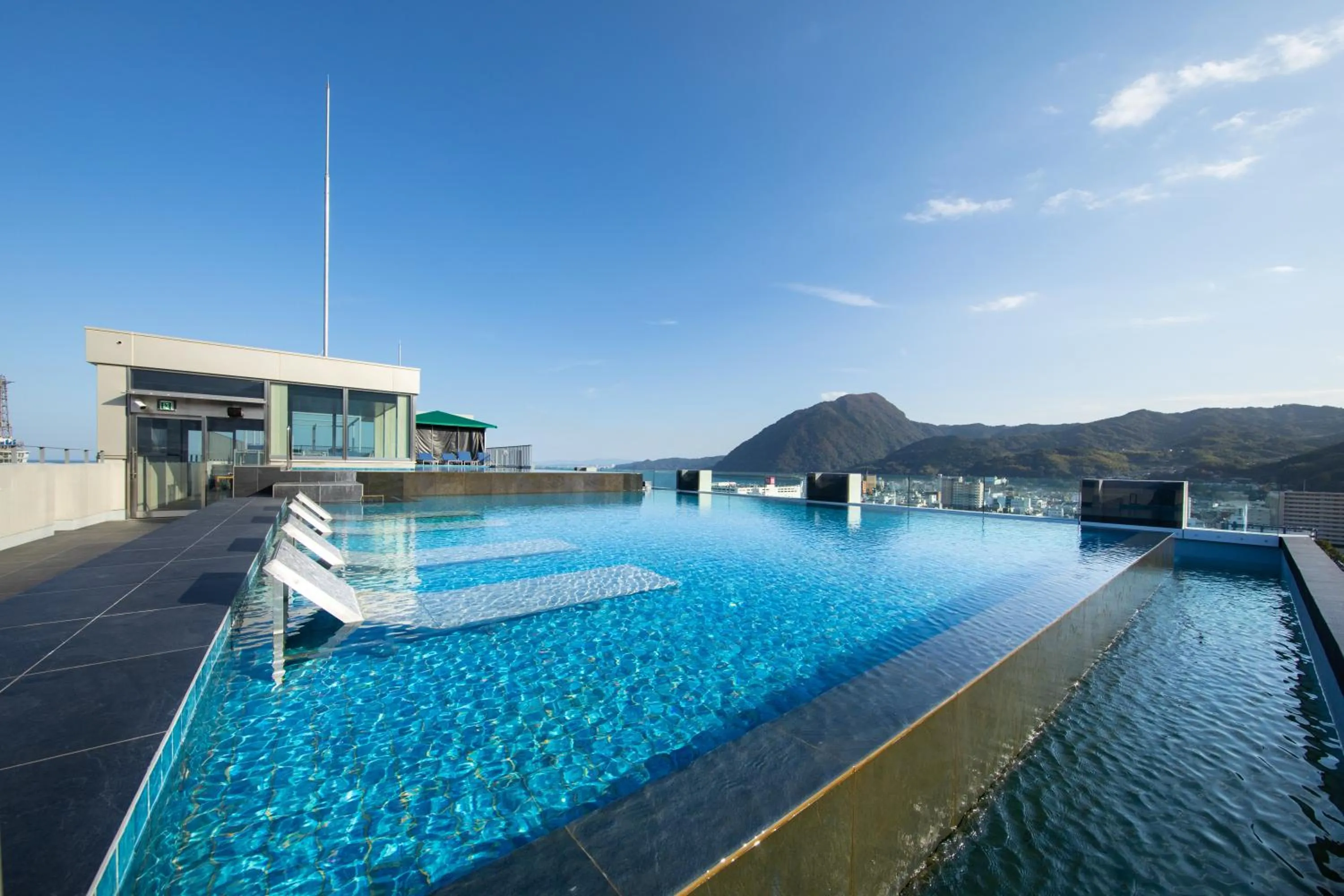 Pool view in AMANEK Beppu YULA-RE
