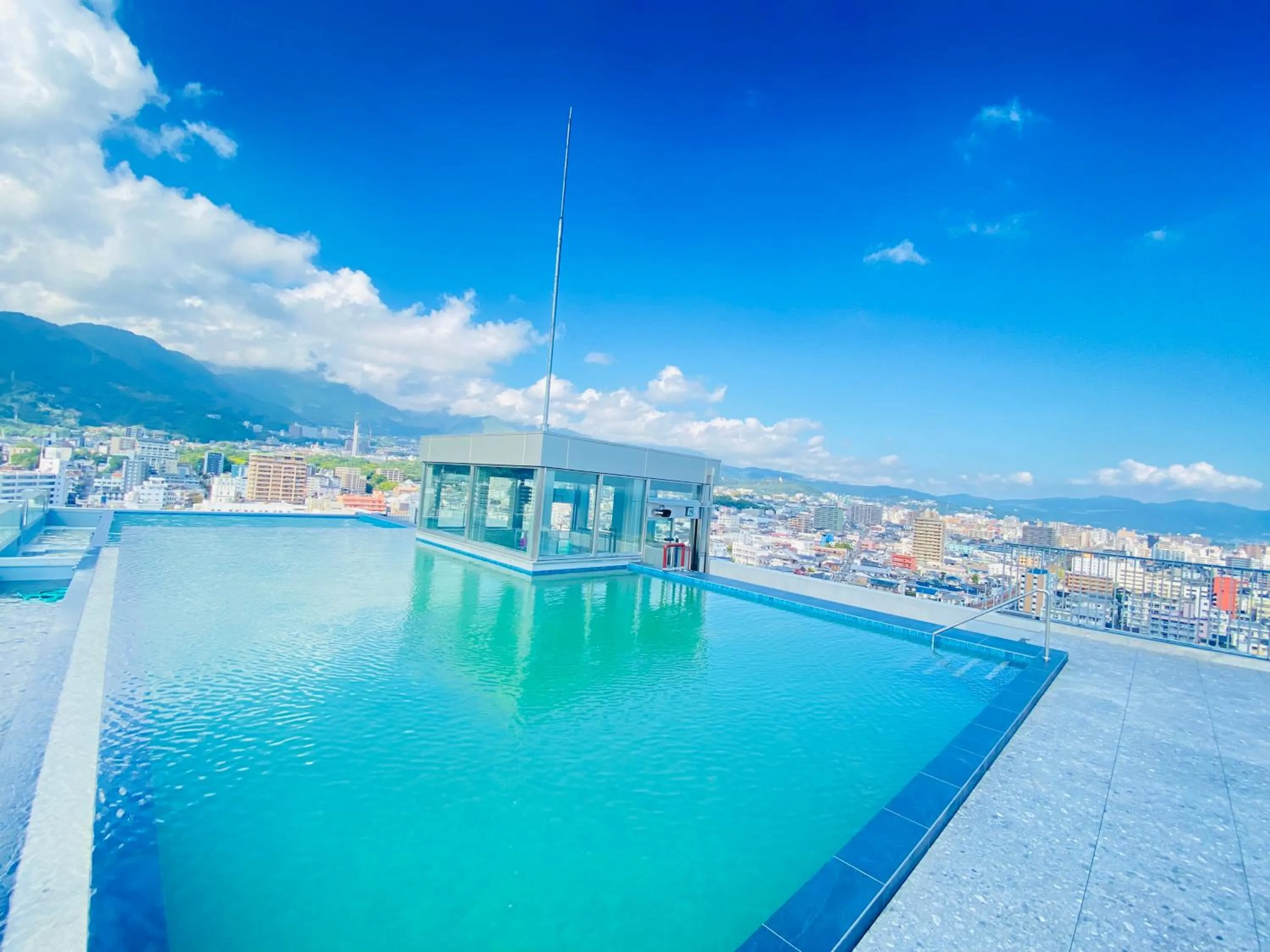 Pool view in AMANEK Inn Beppu
