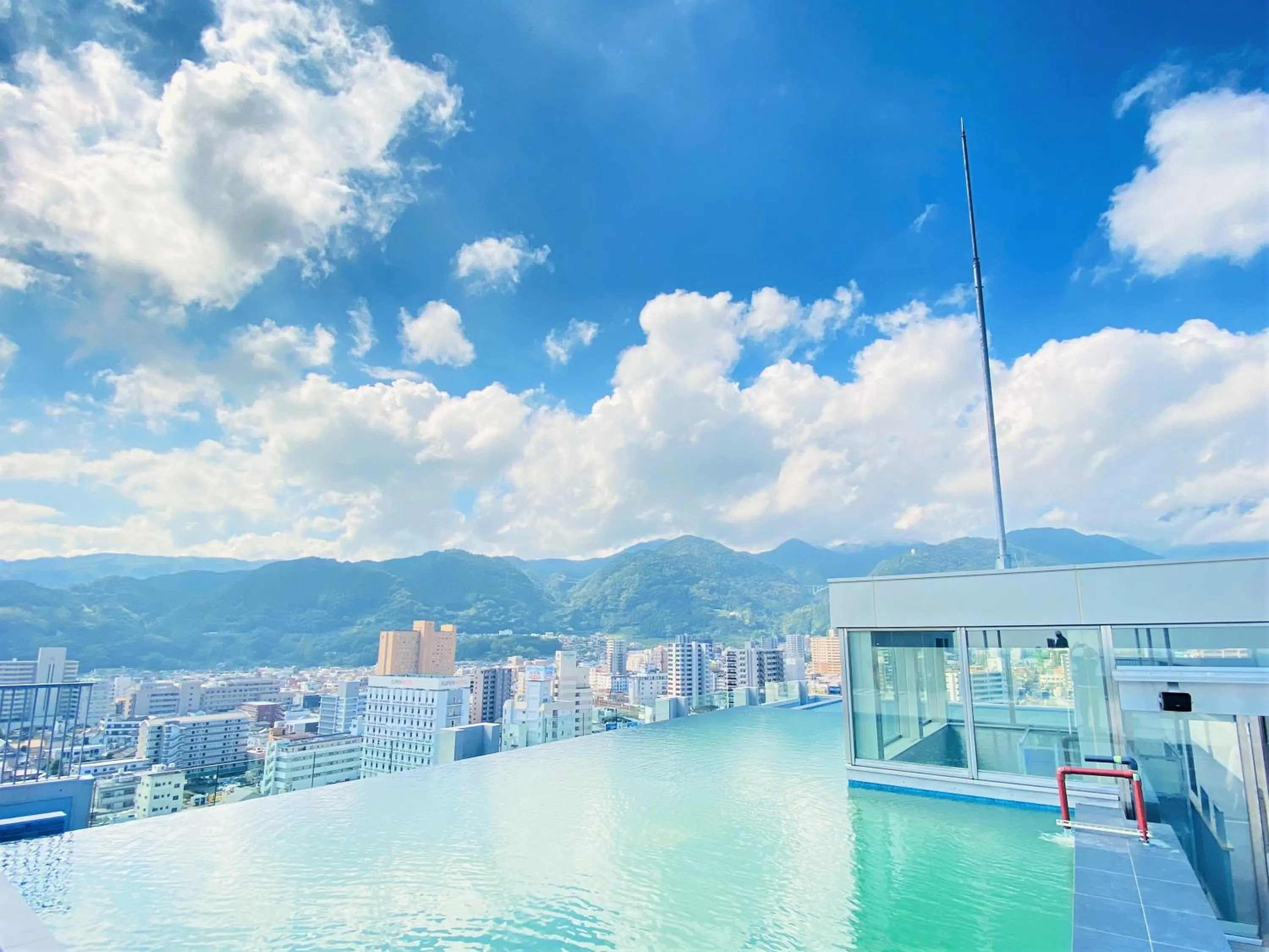 Pool view in AMANEK Inn Beppu