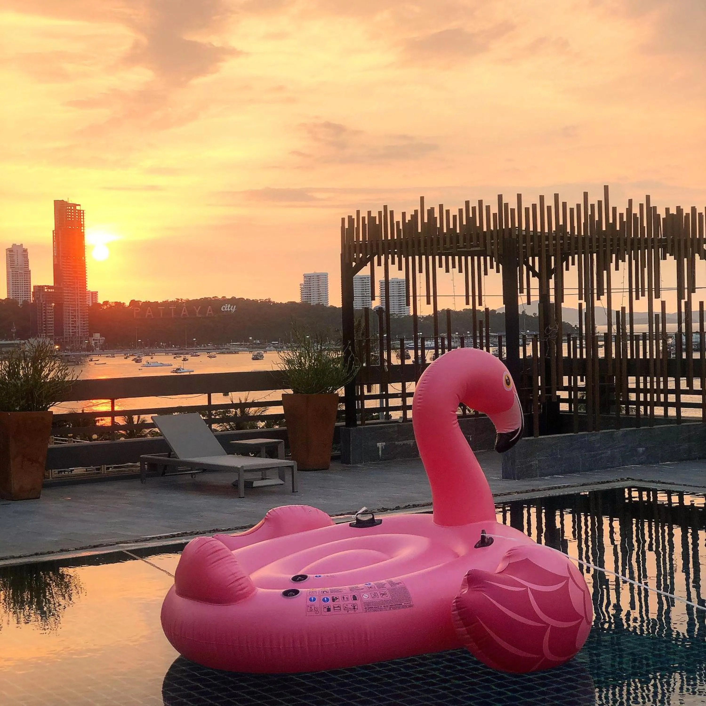 Pool view in Hermann Hotel Pattaya - SHA Extra Plus