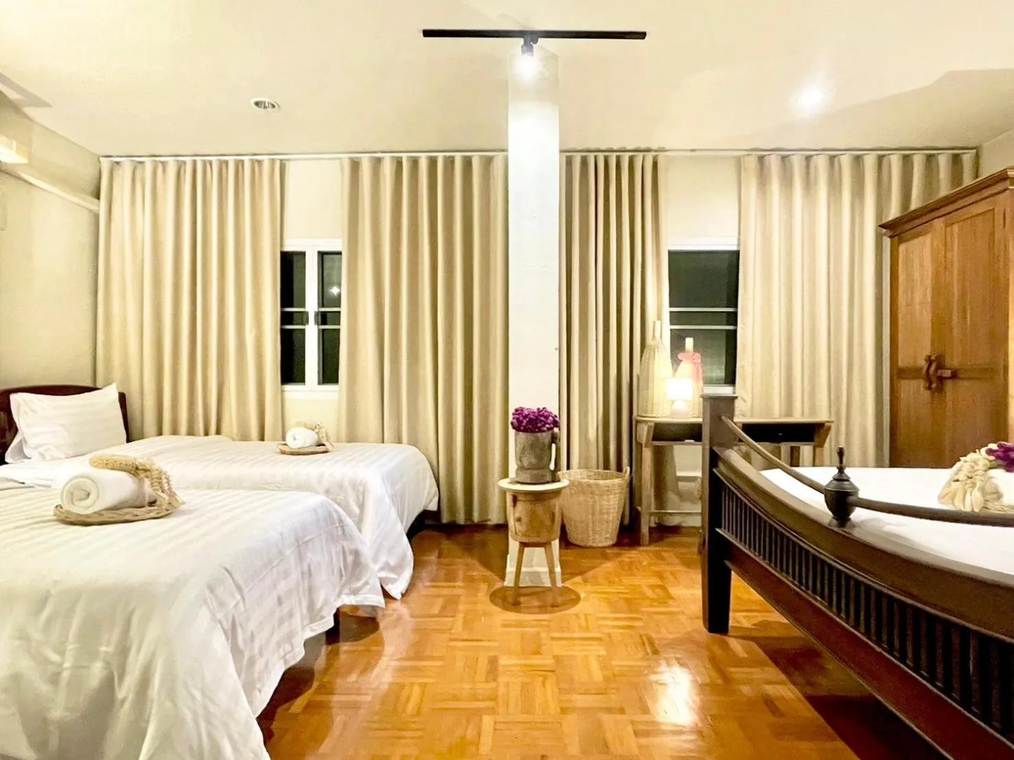 Bed in Sabaiday Guesthouse Nimman