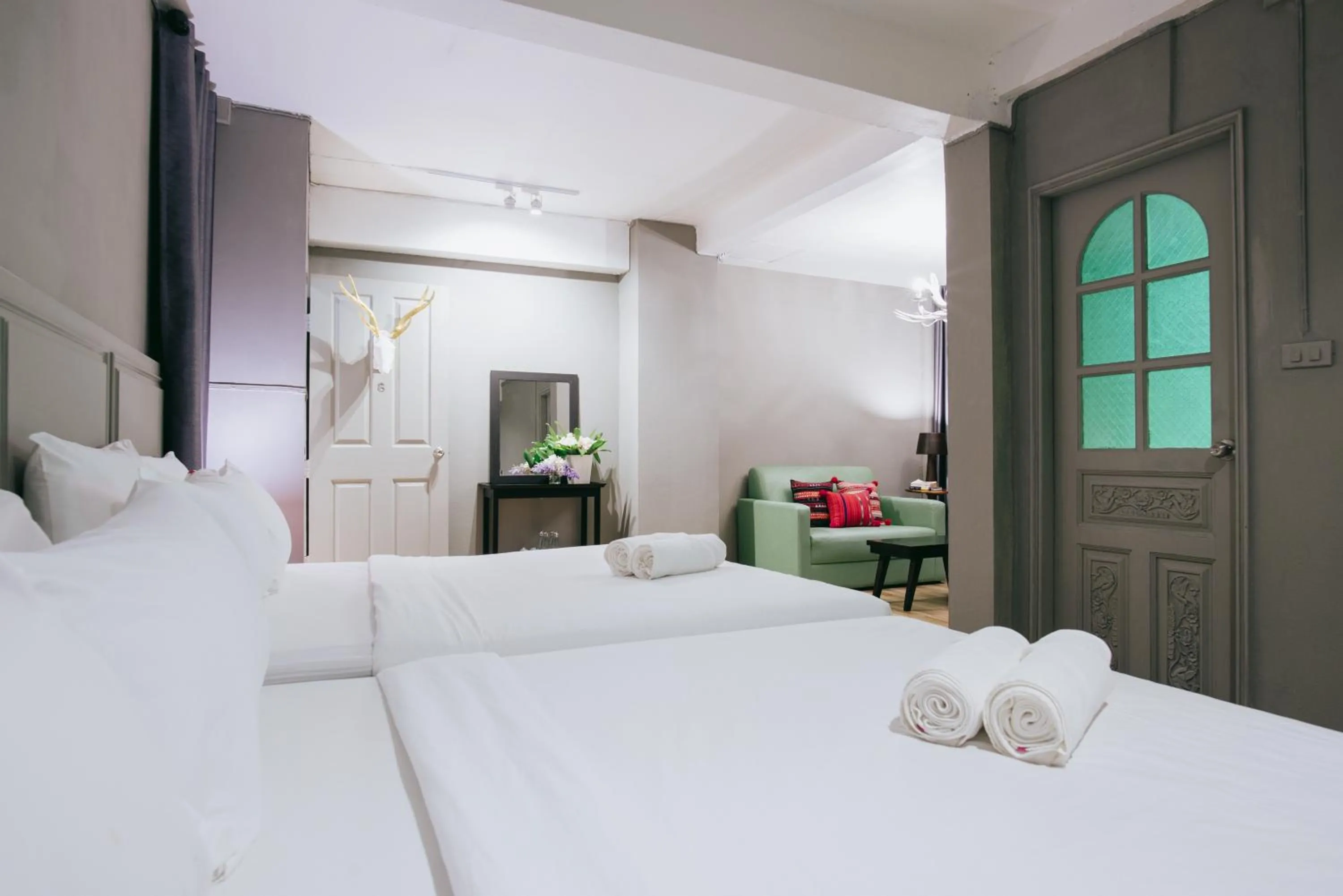 Bed in Sabaiday Guesthouse Nimman