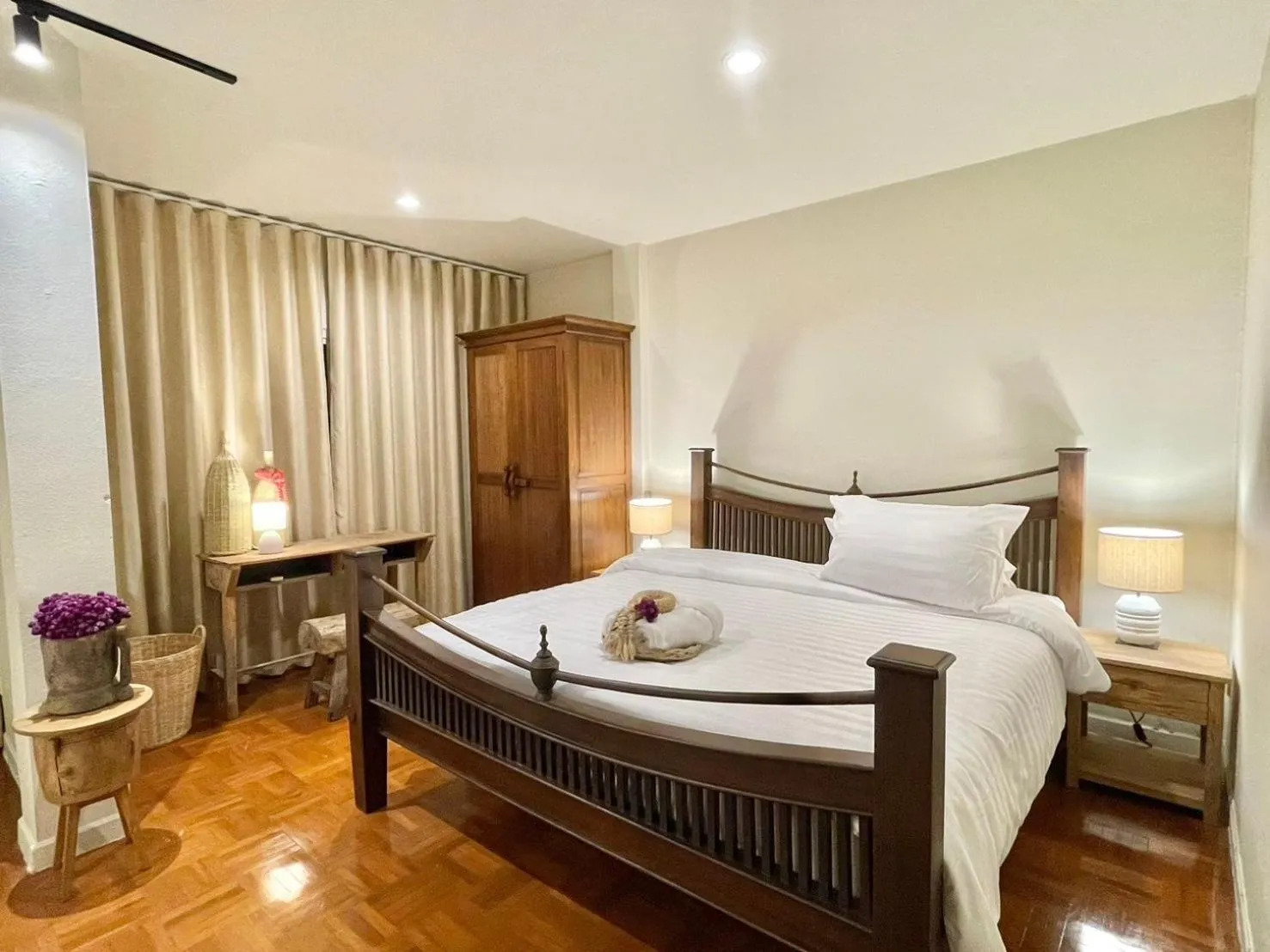 Bed in Sabaiday Guesthouse Nimman