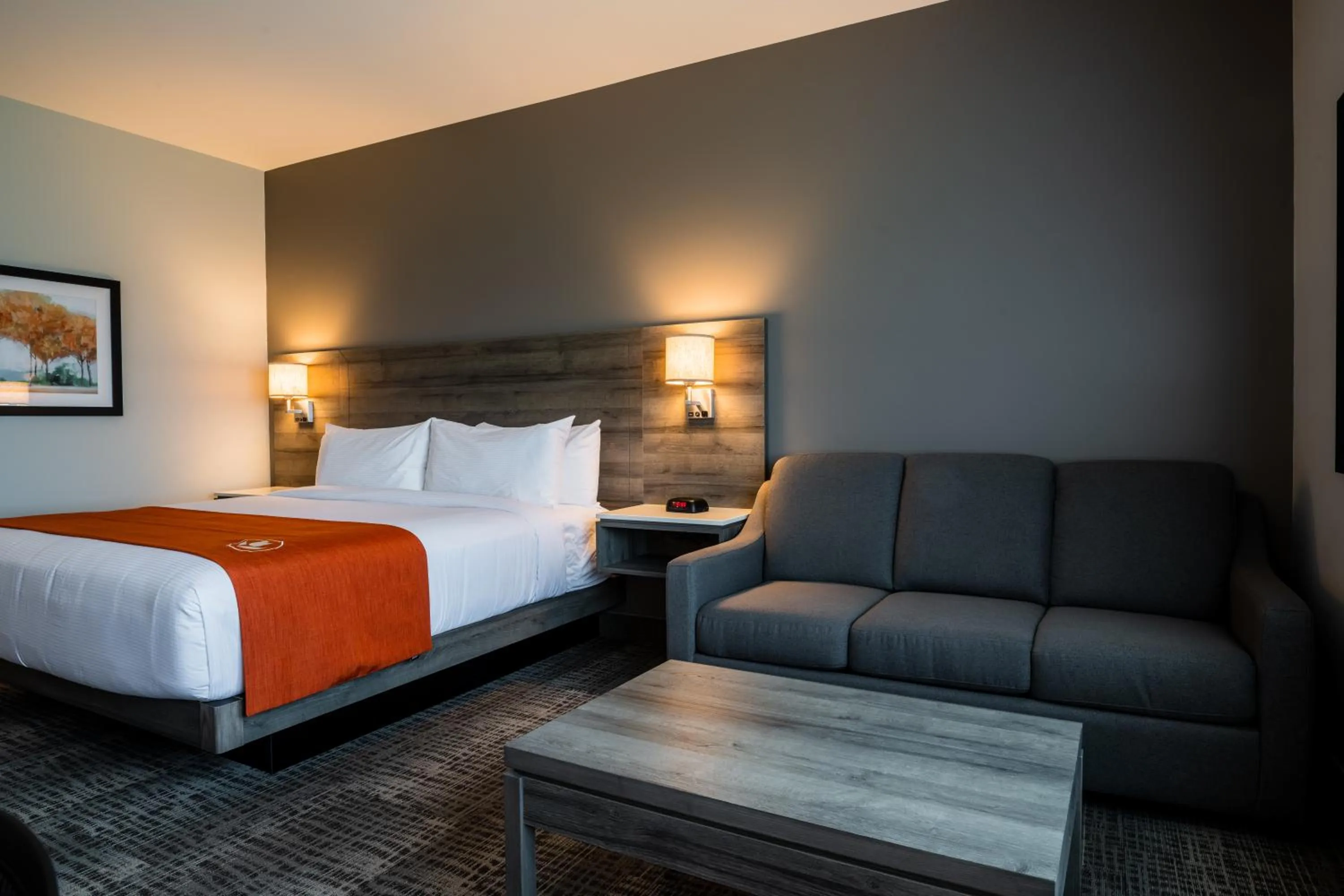 Bedroom, Bed in Amsterdam Inn & Suites, an Ascend Collection Hotel