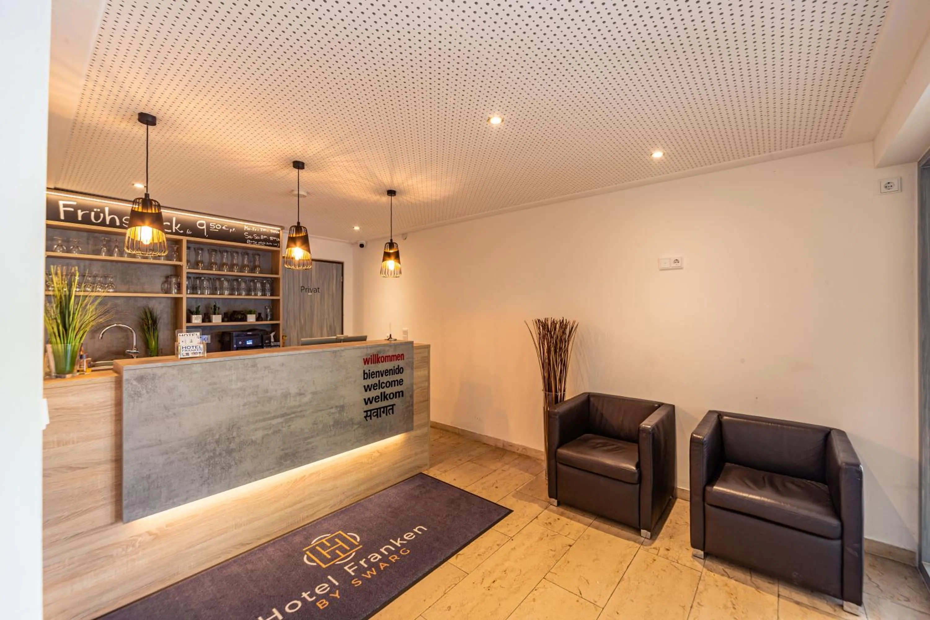 Lobby or reception in Hotel Franken