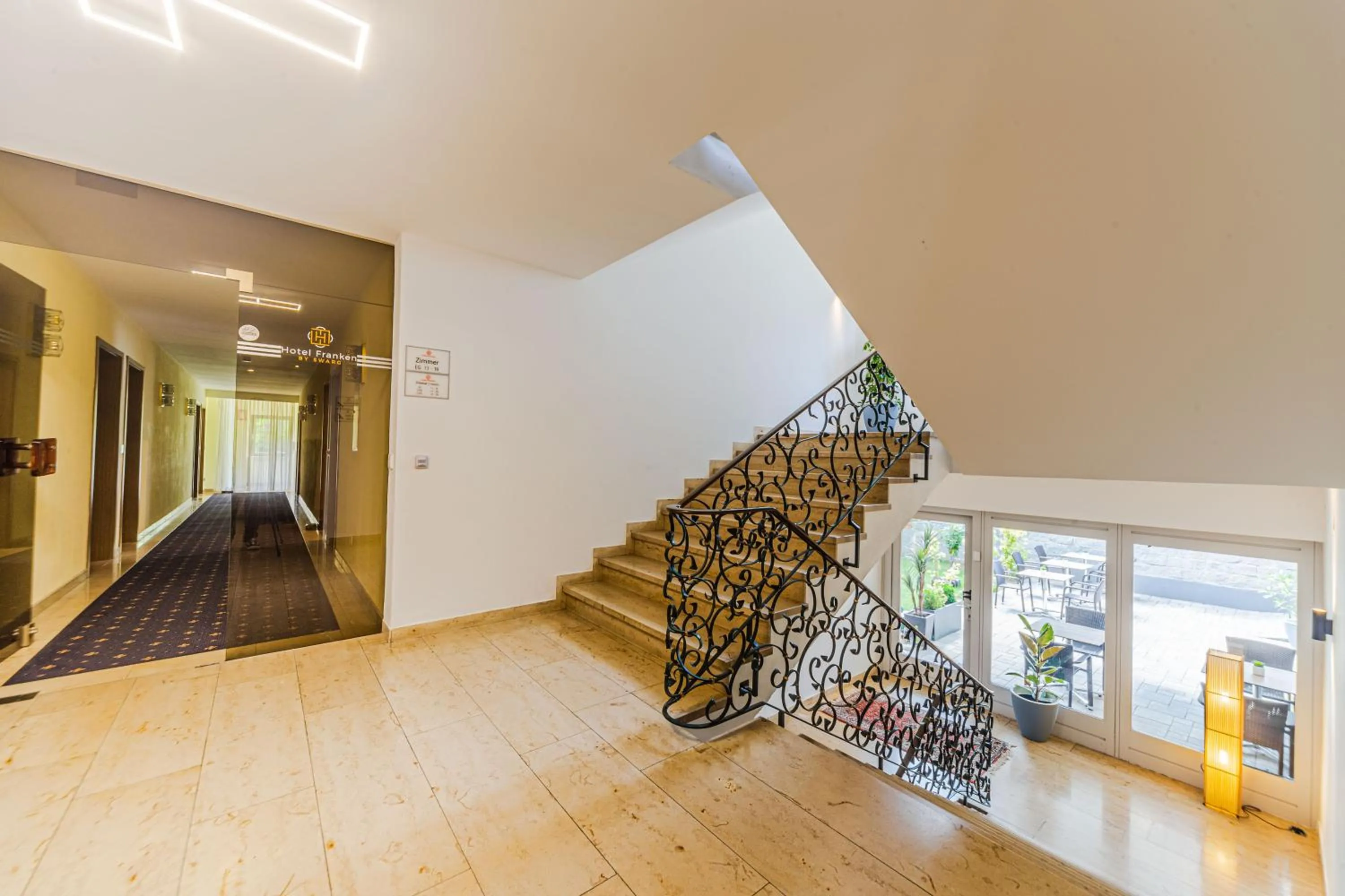 Lobby or reception in Hotel Franken