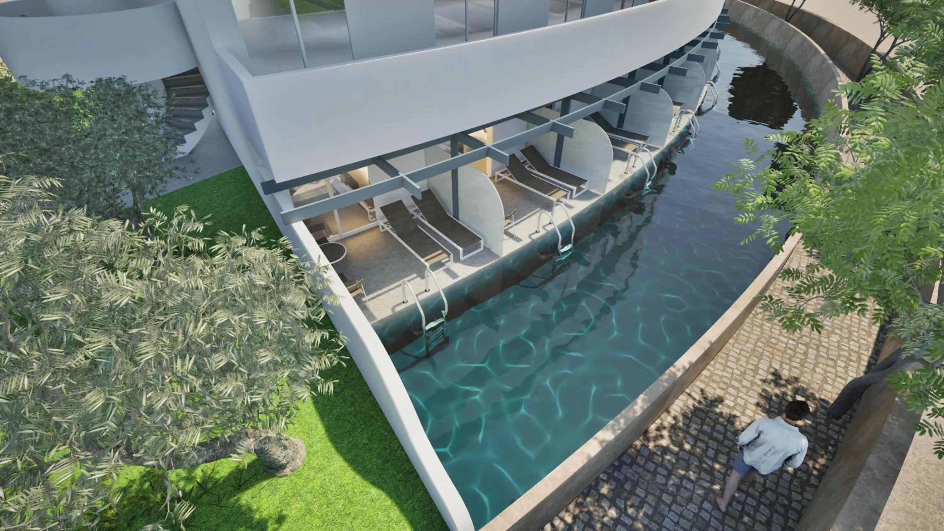 Pool view in Lymberia Hotel