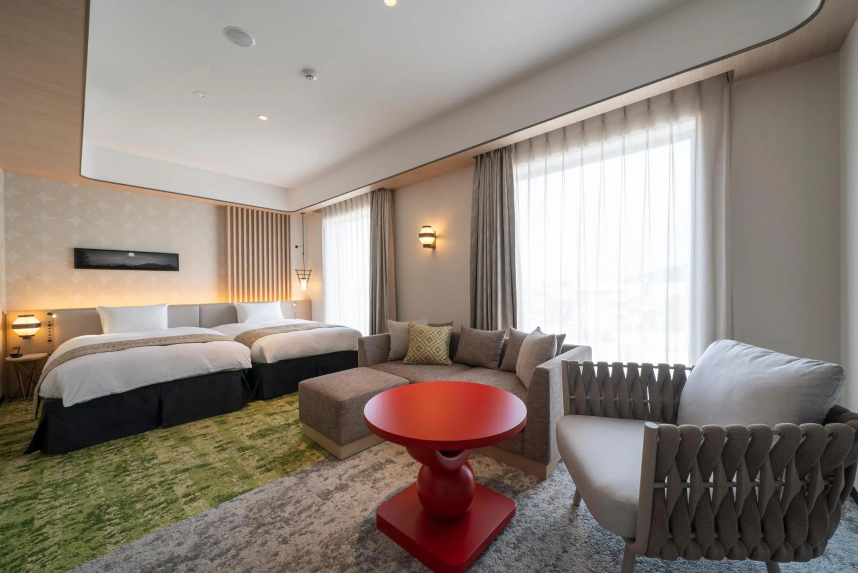 Photo of the whole room, Bed in HOTEL μ STYLE INUYAMA experience