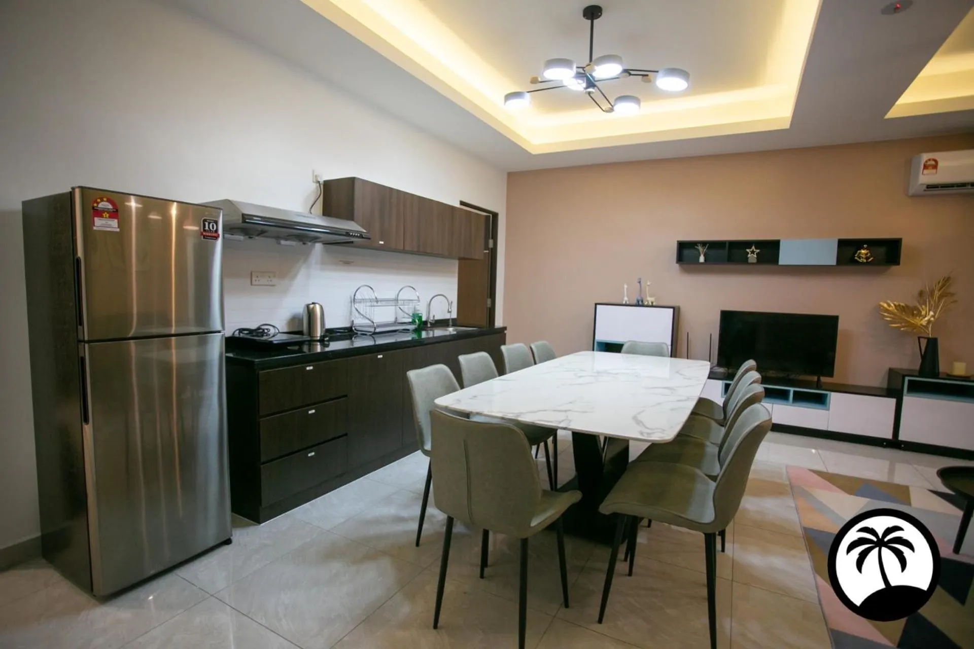 Living room in Paradise Suite at KK Times Square, beside Imago