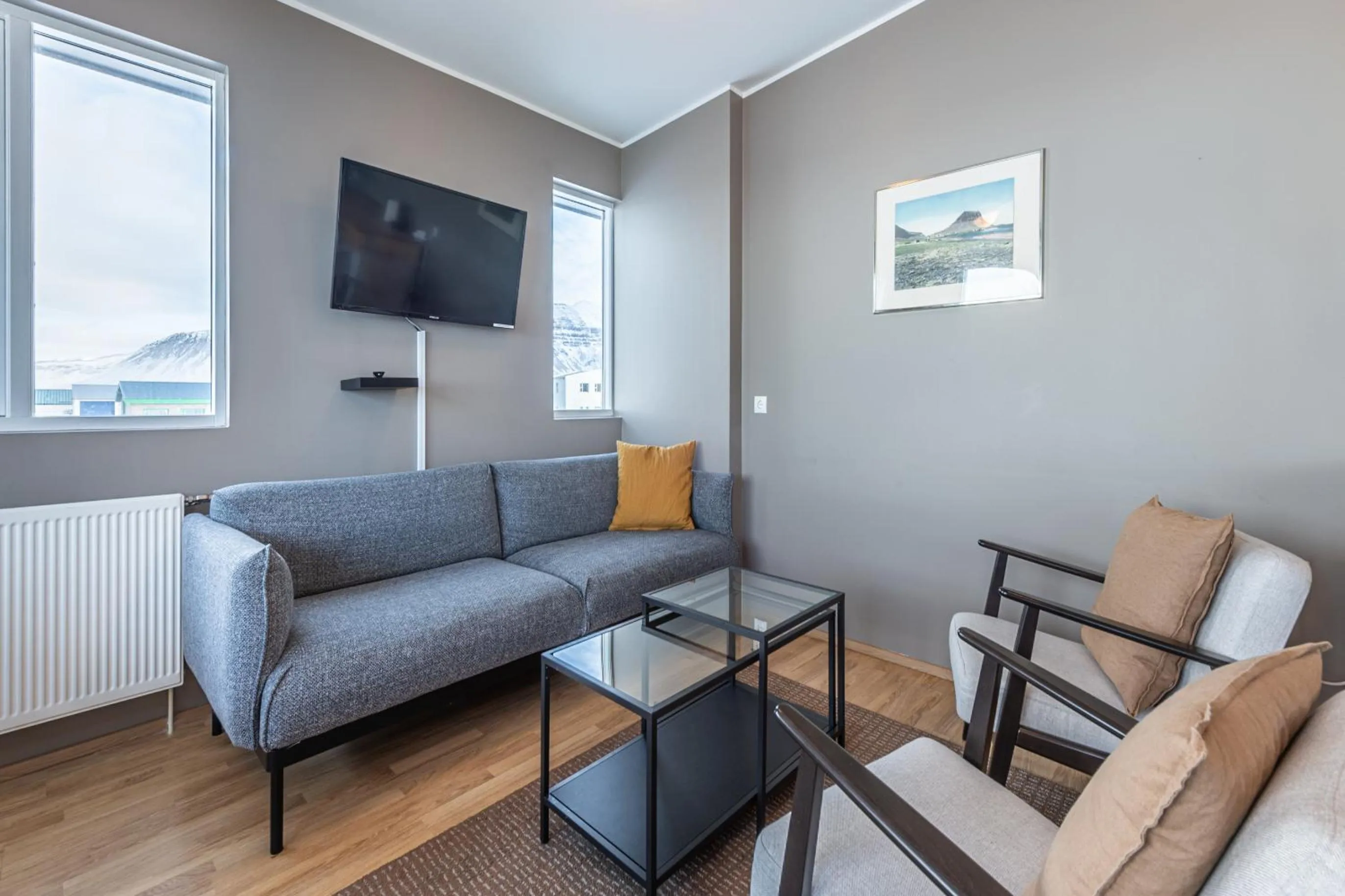 Living room in Stöð Guesthouse and apartments