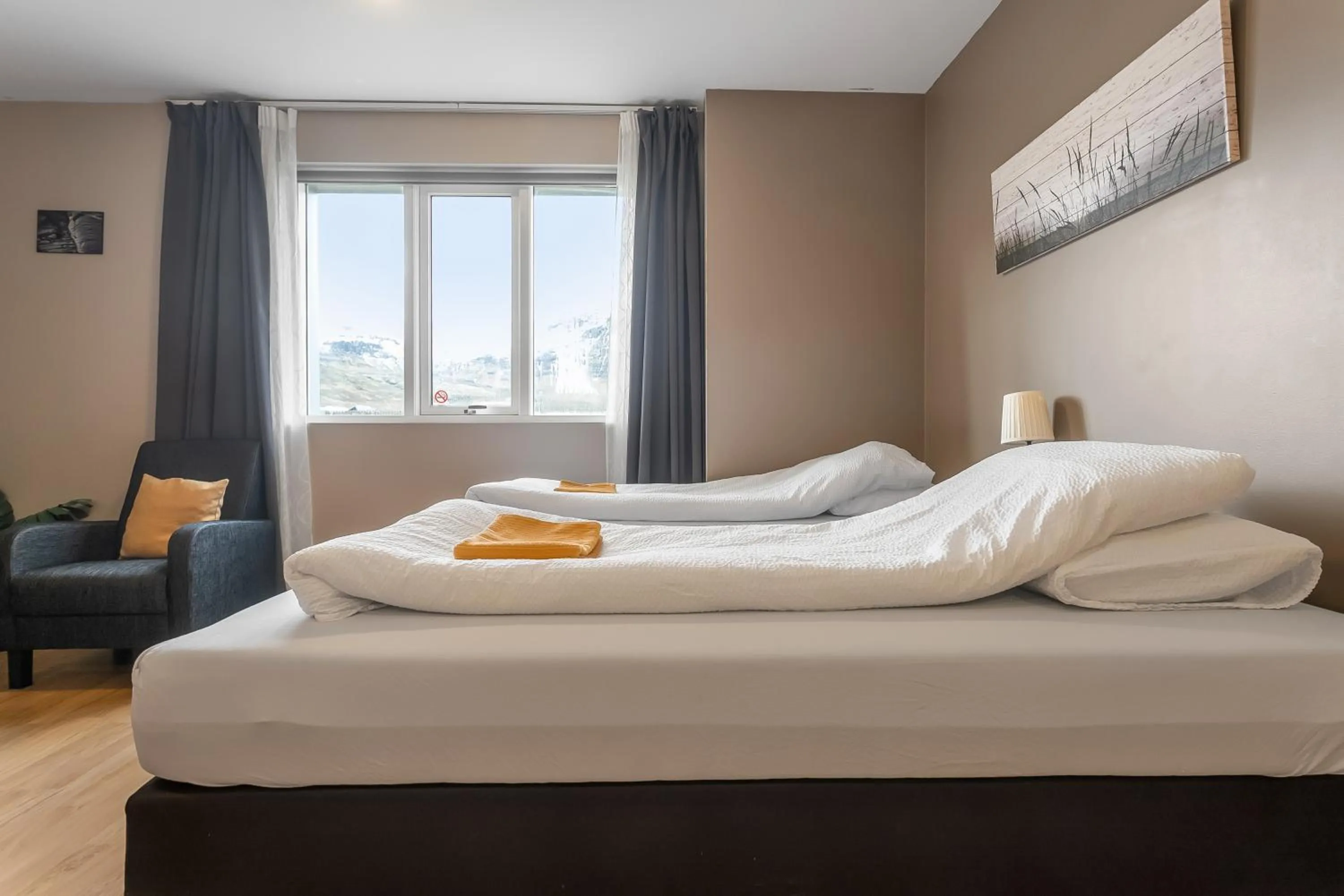 Bed in Stöð Guesthouse and apartments