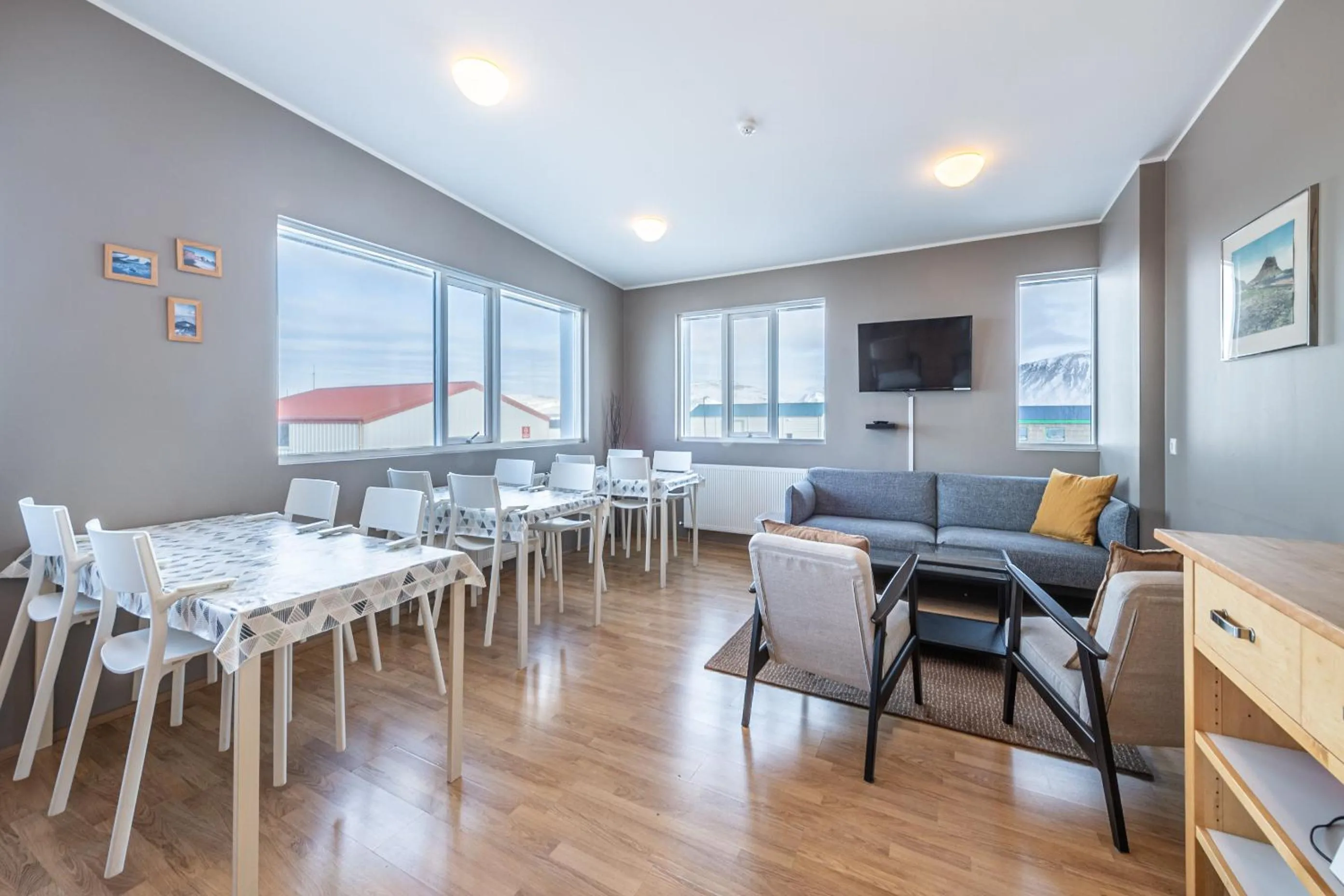 Seating area in Stöð Guesthouse and apartments