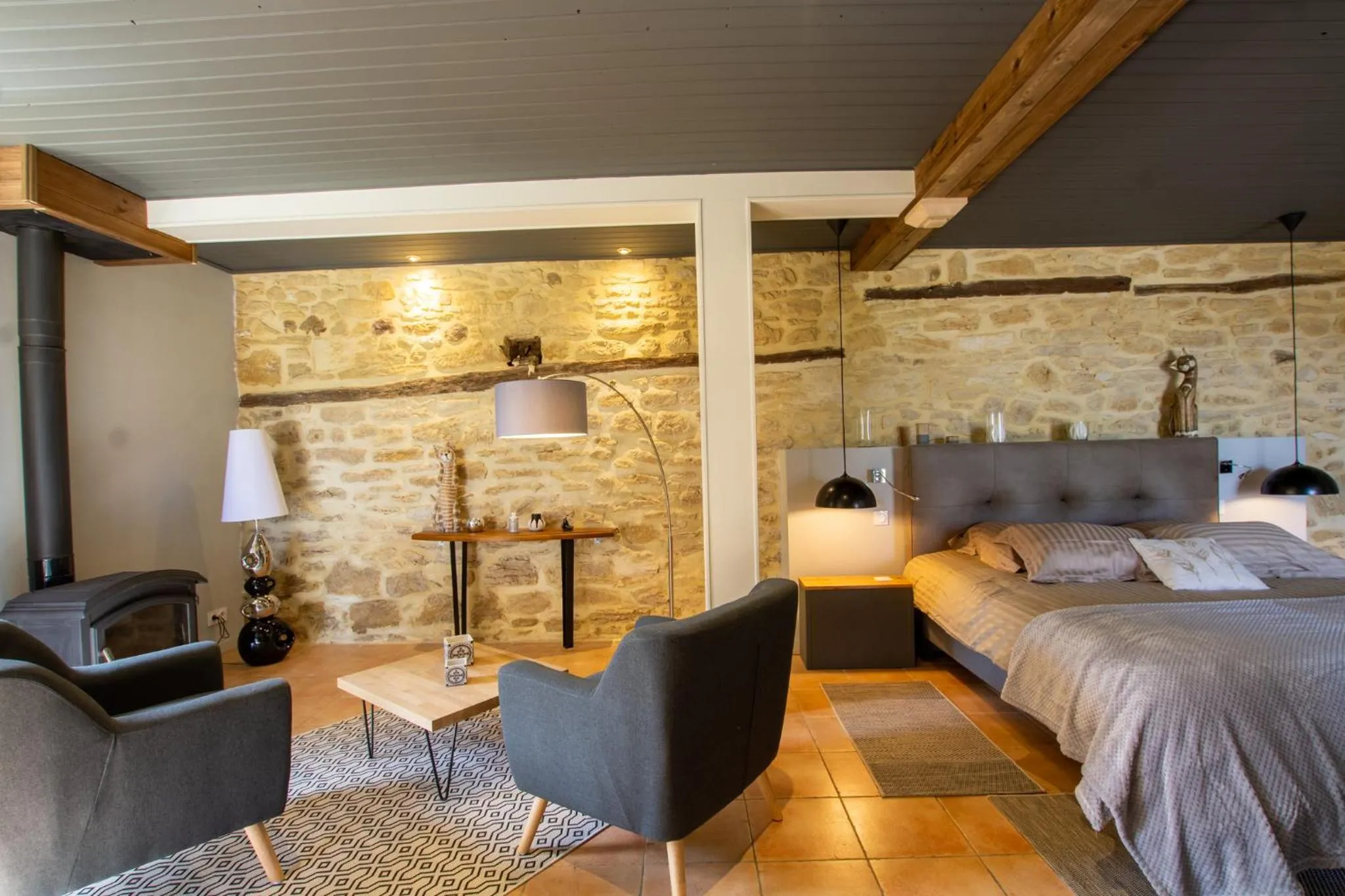 Living room, Bed in Le Clos de la Tour