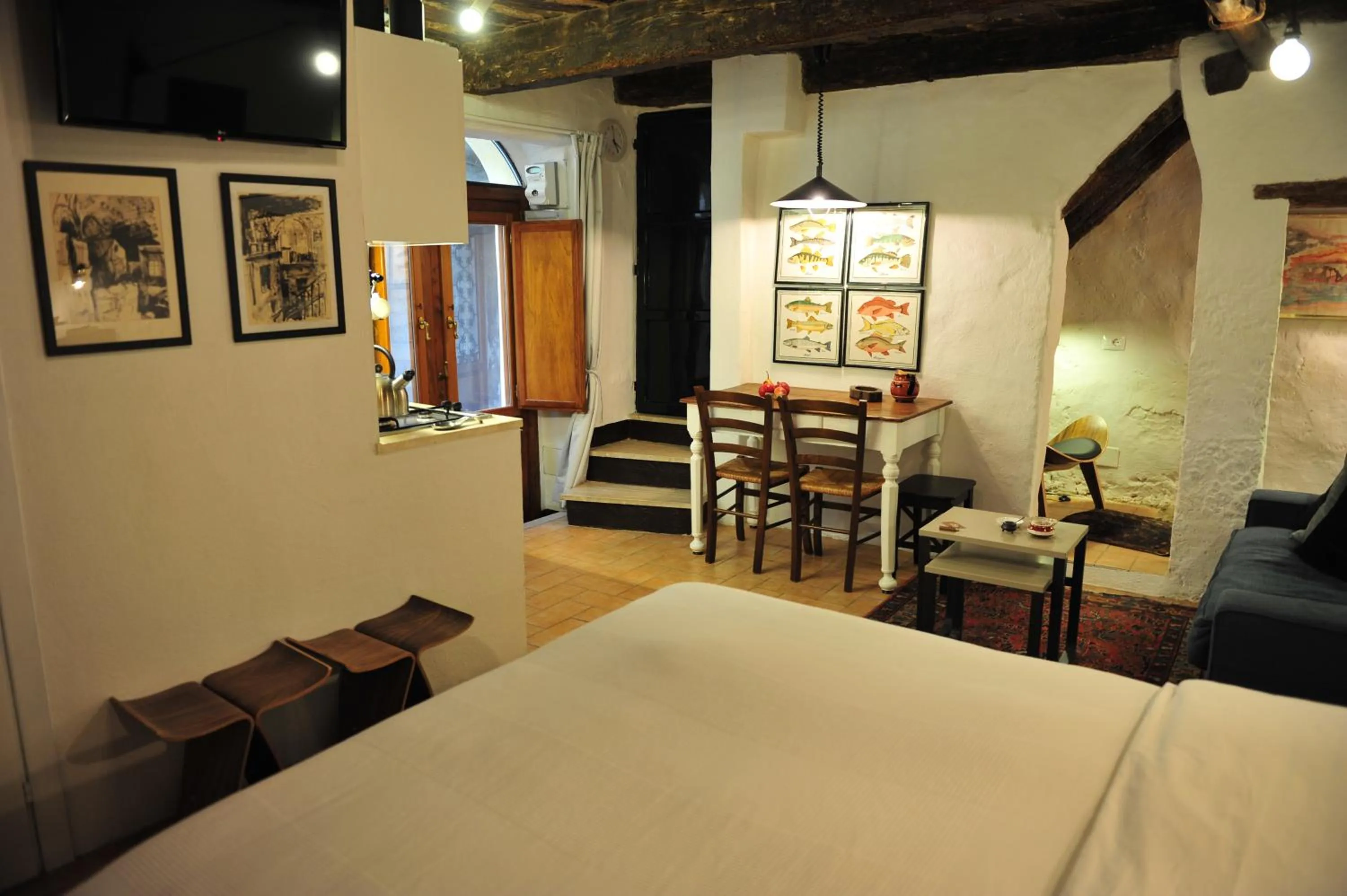 Dining area, Bed in Casa Messi