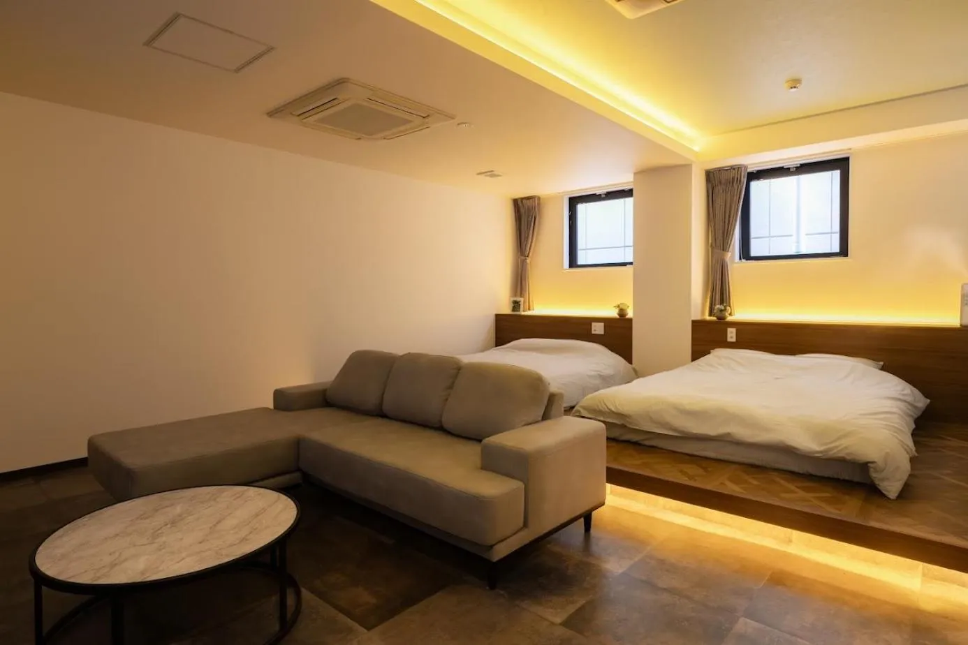 Bed in Pinpon Hotel Hiroshima