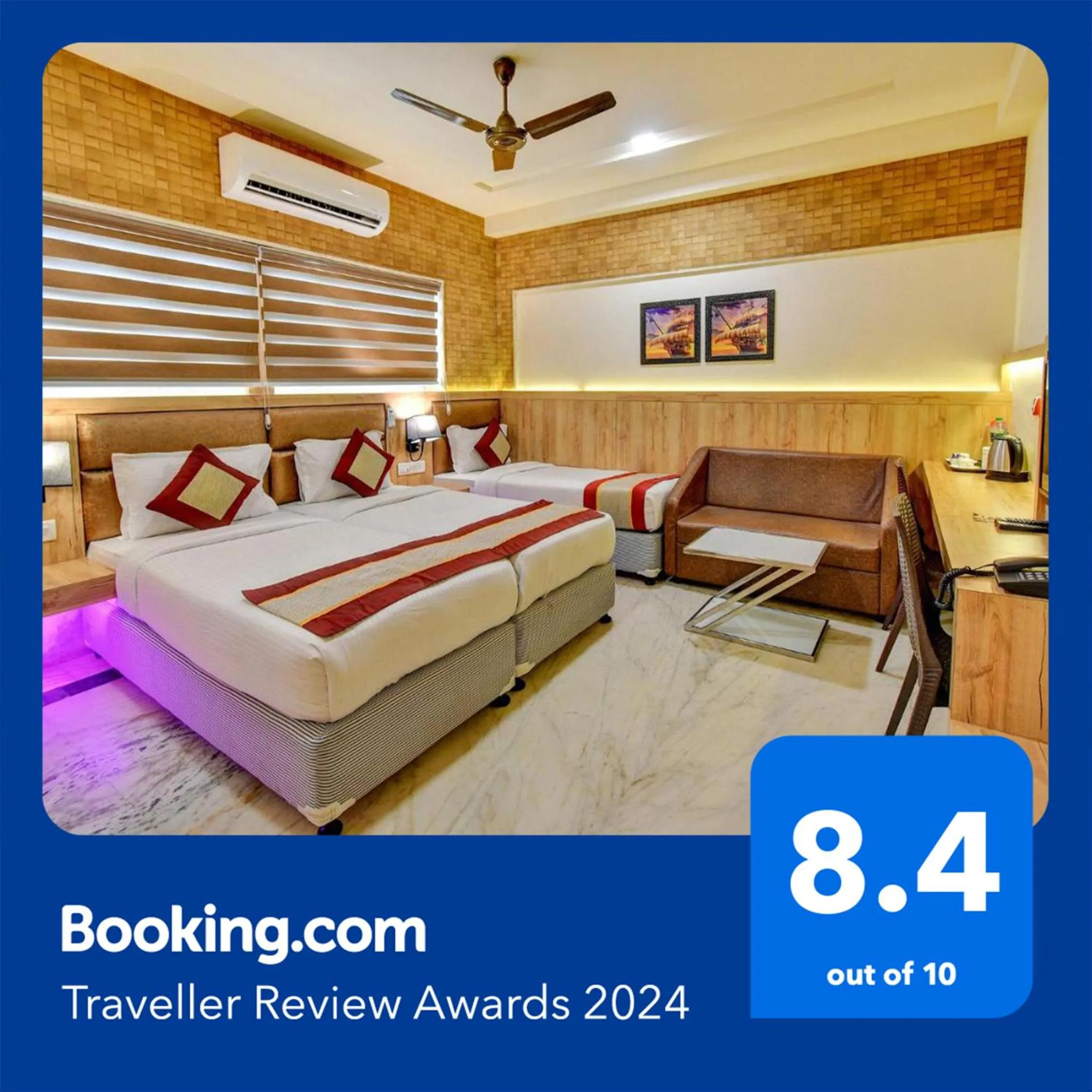 Bed in FabHotel Nestlay Rooms Airport - Nr Chennai International Airport