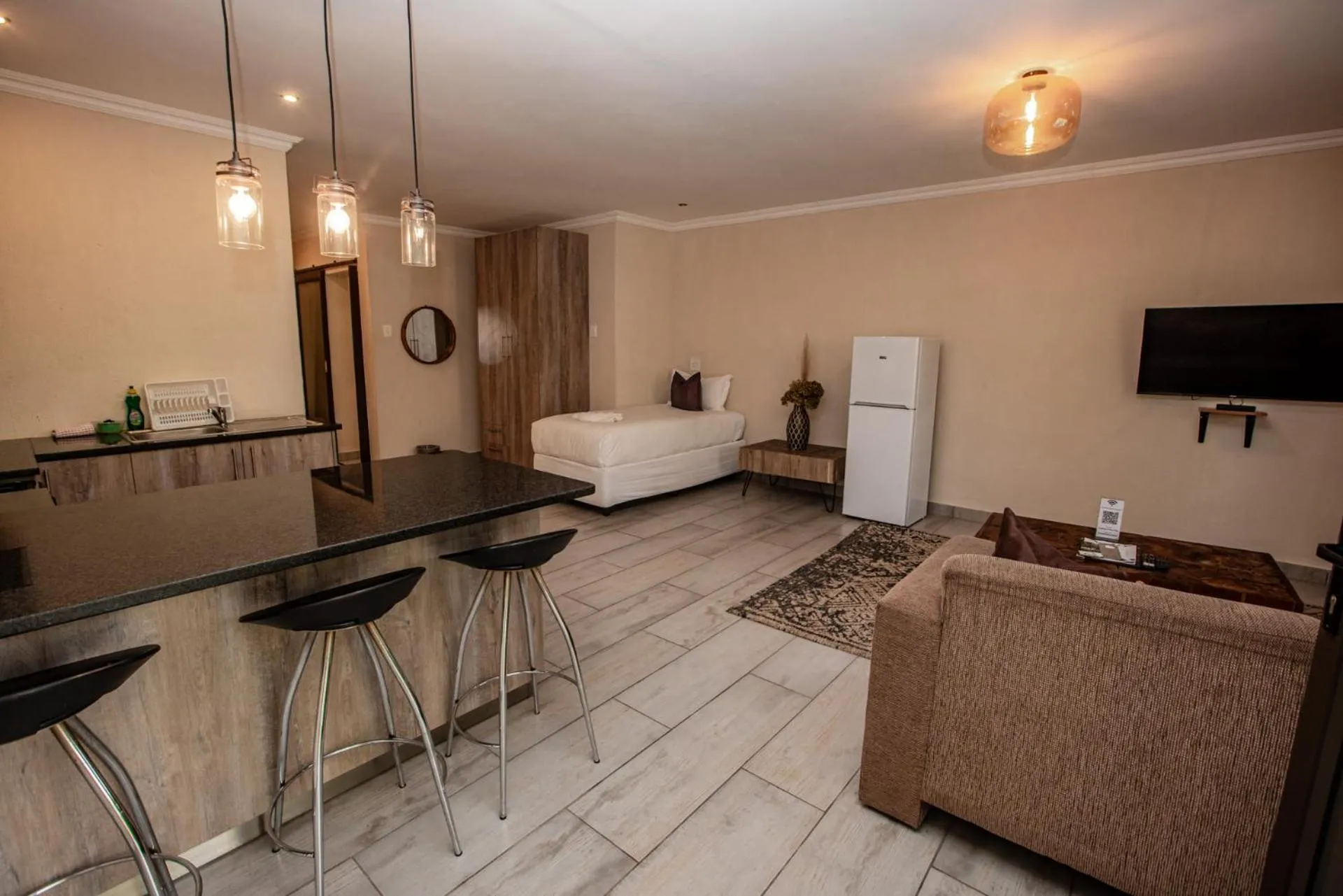 Bed in Bushbaby Valley Lodge