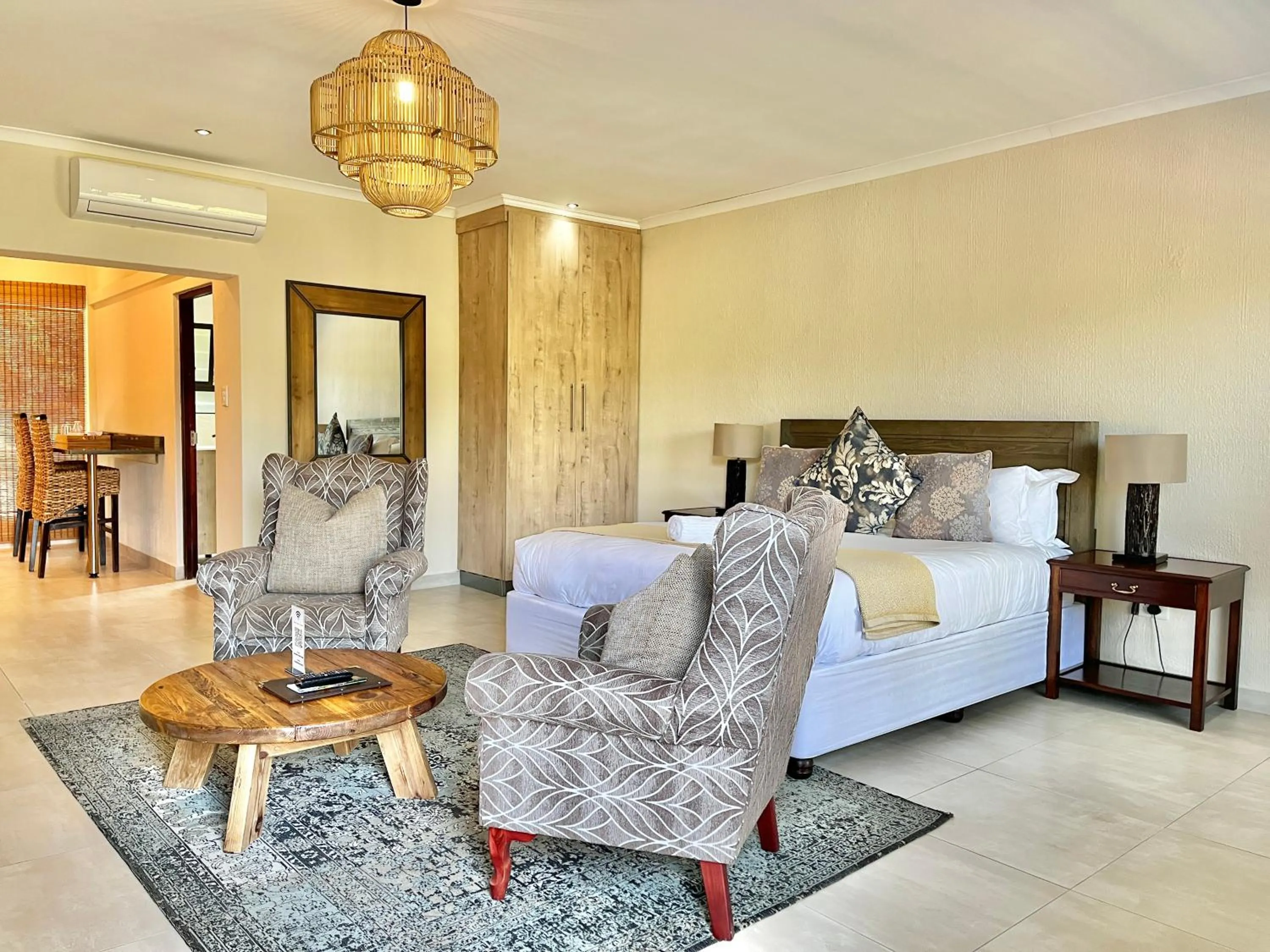 Bed in Bushbaby Valley Lodge