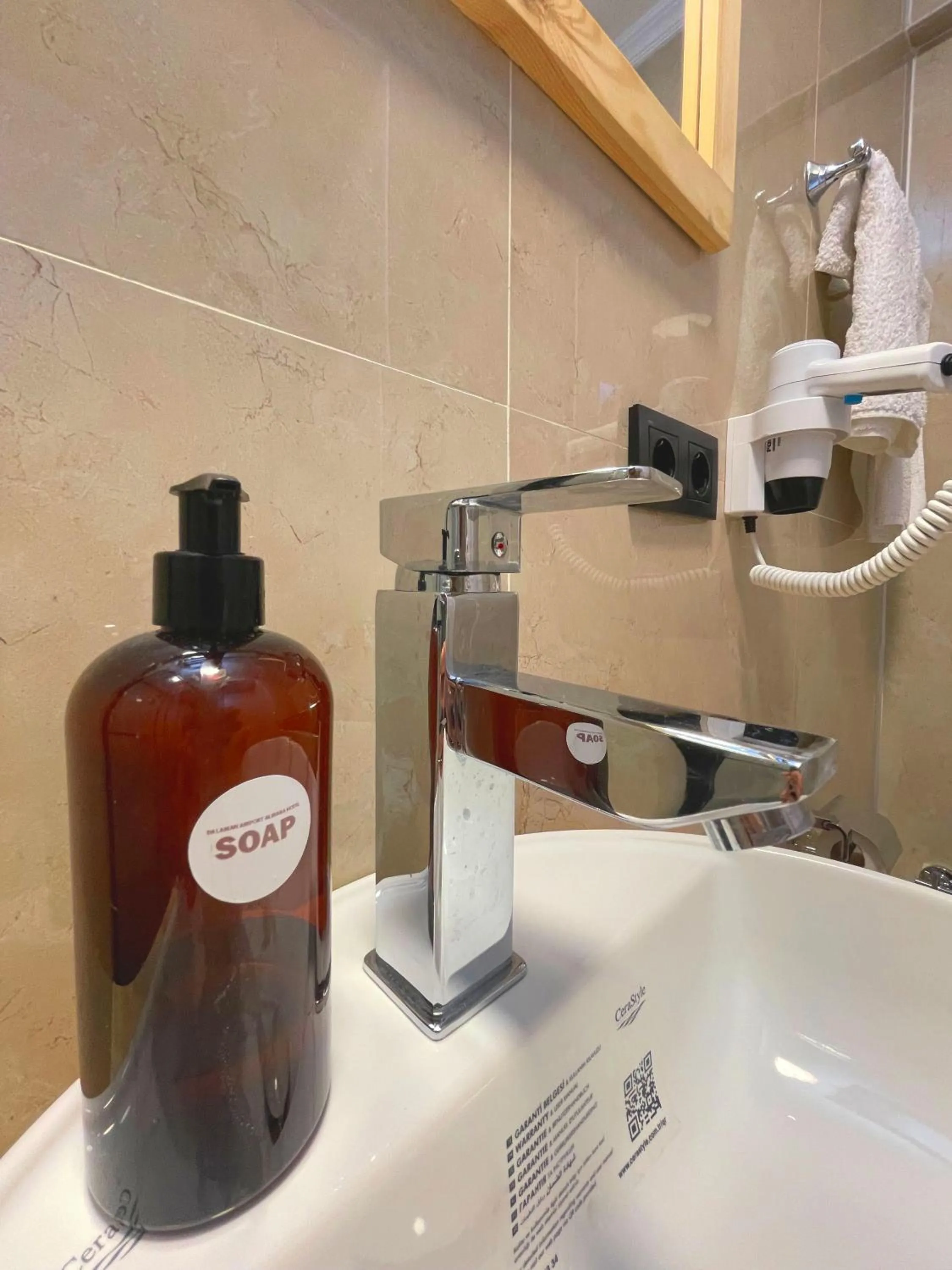 Bathroom in Dalaman Airport AliBaba Hotel