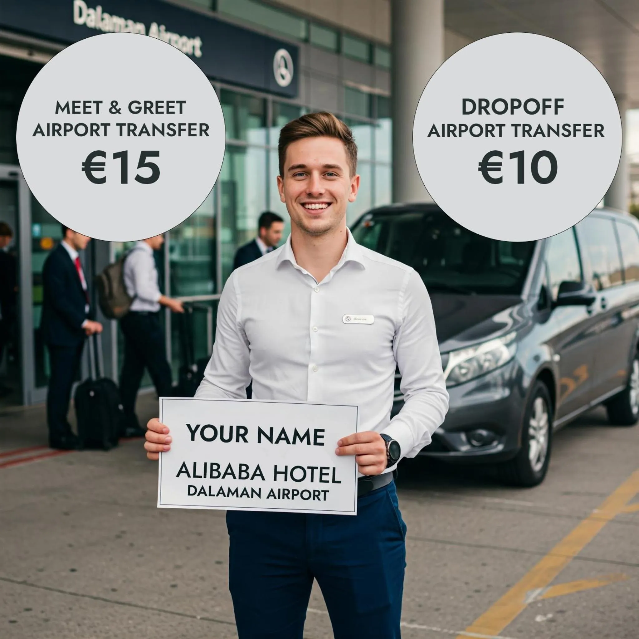 shuttle in Dalaman Airport AliBaba Hotel