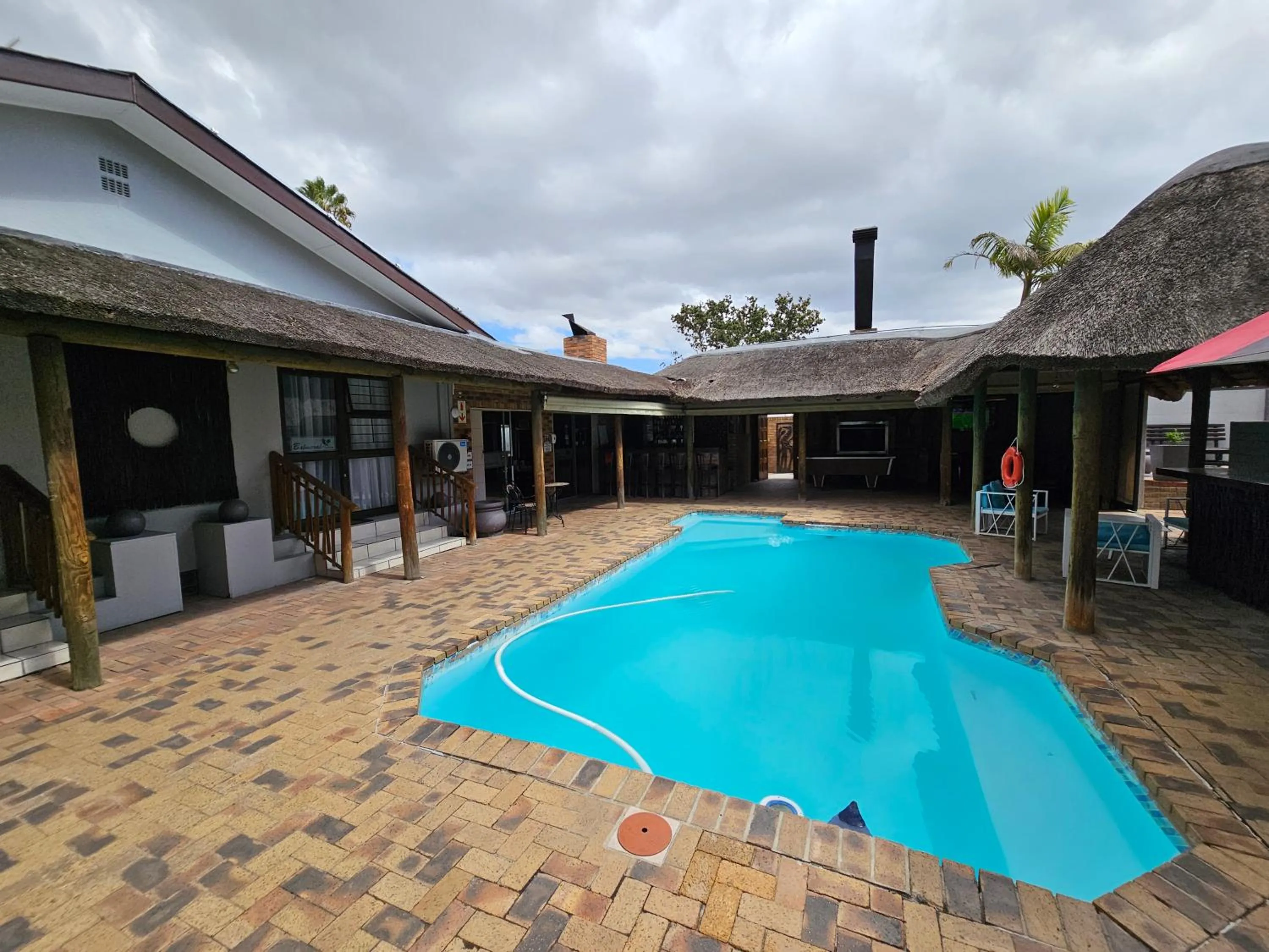 Pool view in Balmoral Lodge