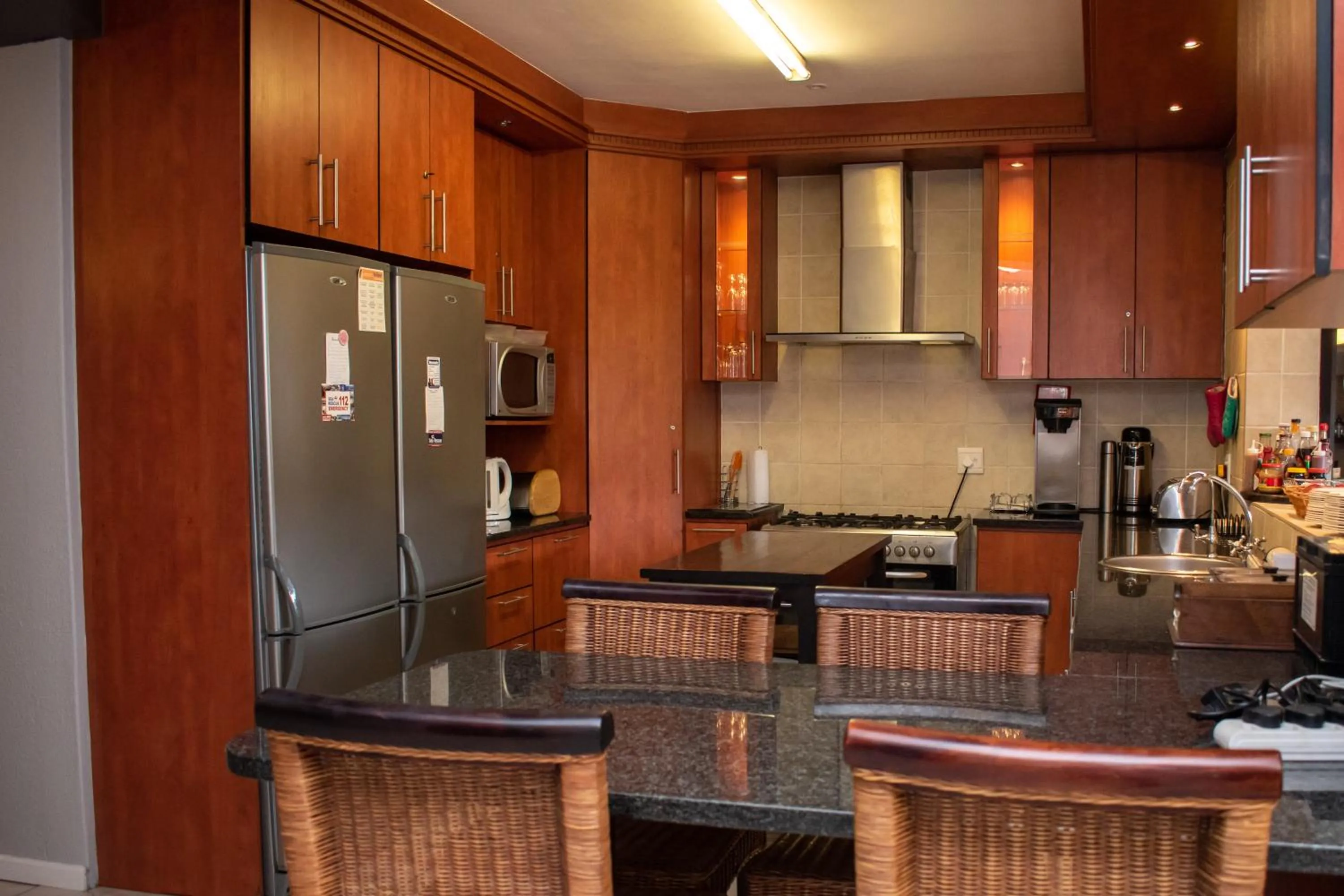 Communal kitchen in Balmoral Lodge